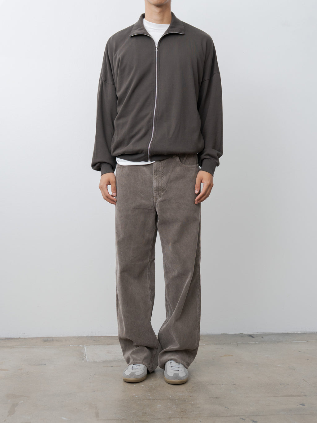 Namu Shop - Auralee Super High Gauge Sweat Zip Blouson - Dark Brown