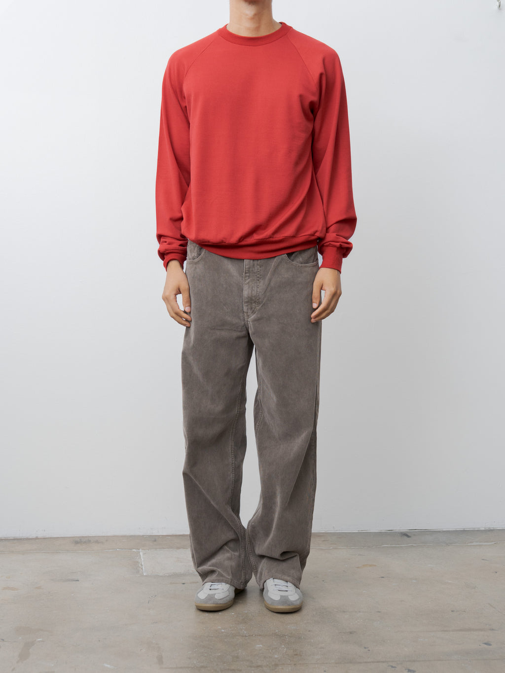 Namu Shop - Auralee Light Wool Sweat P/O - Red (men's)