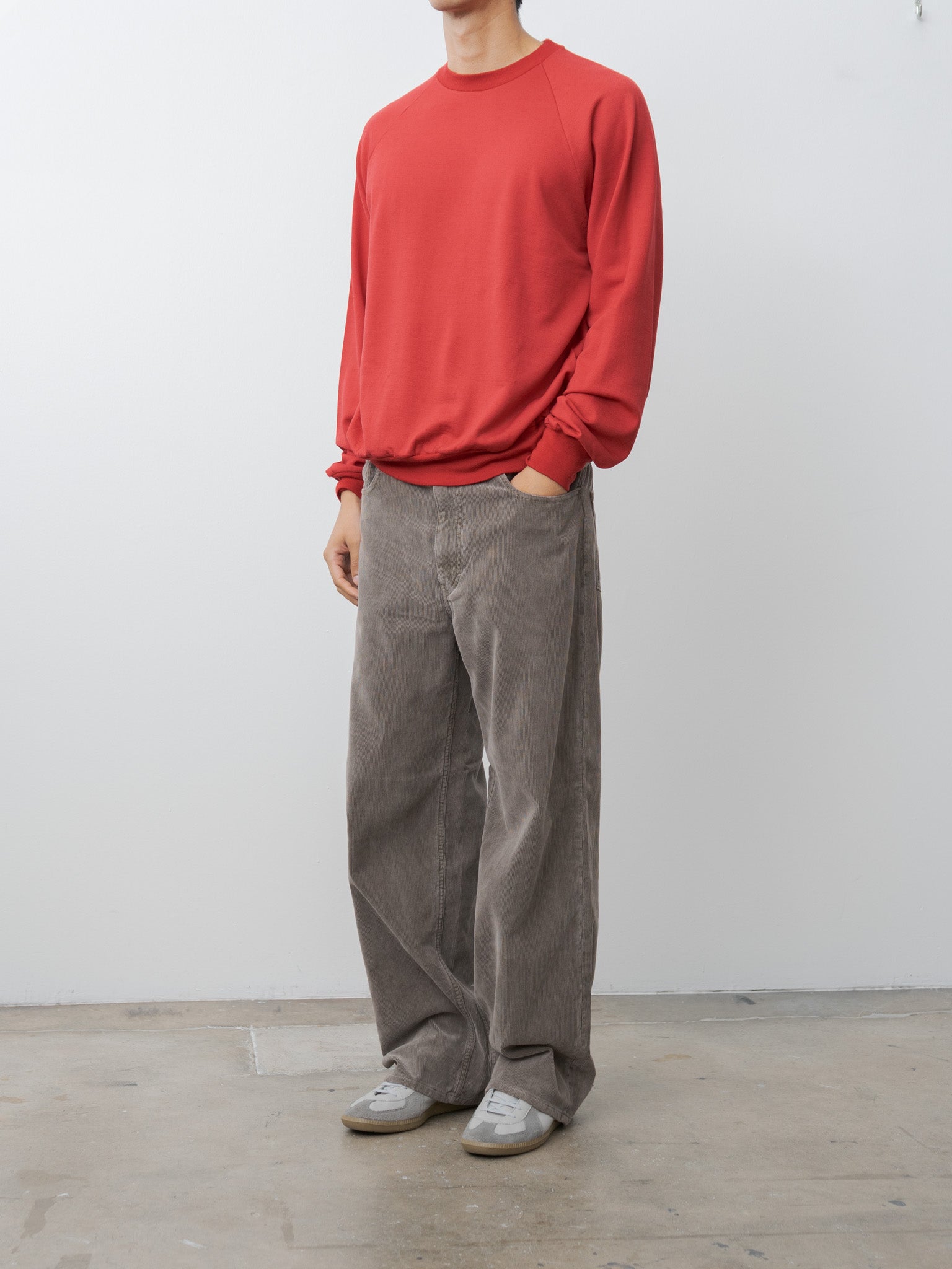 Namu Shop - Auralee Light Wool Sweat P/O - Red (men's)