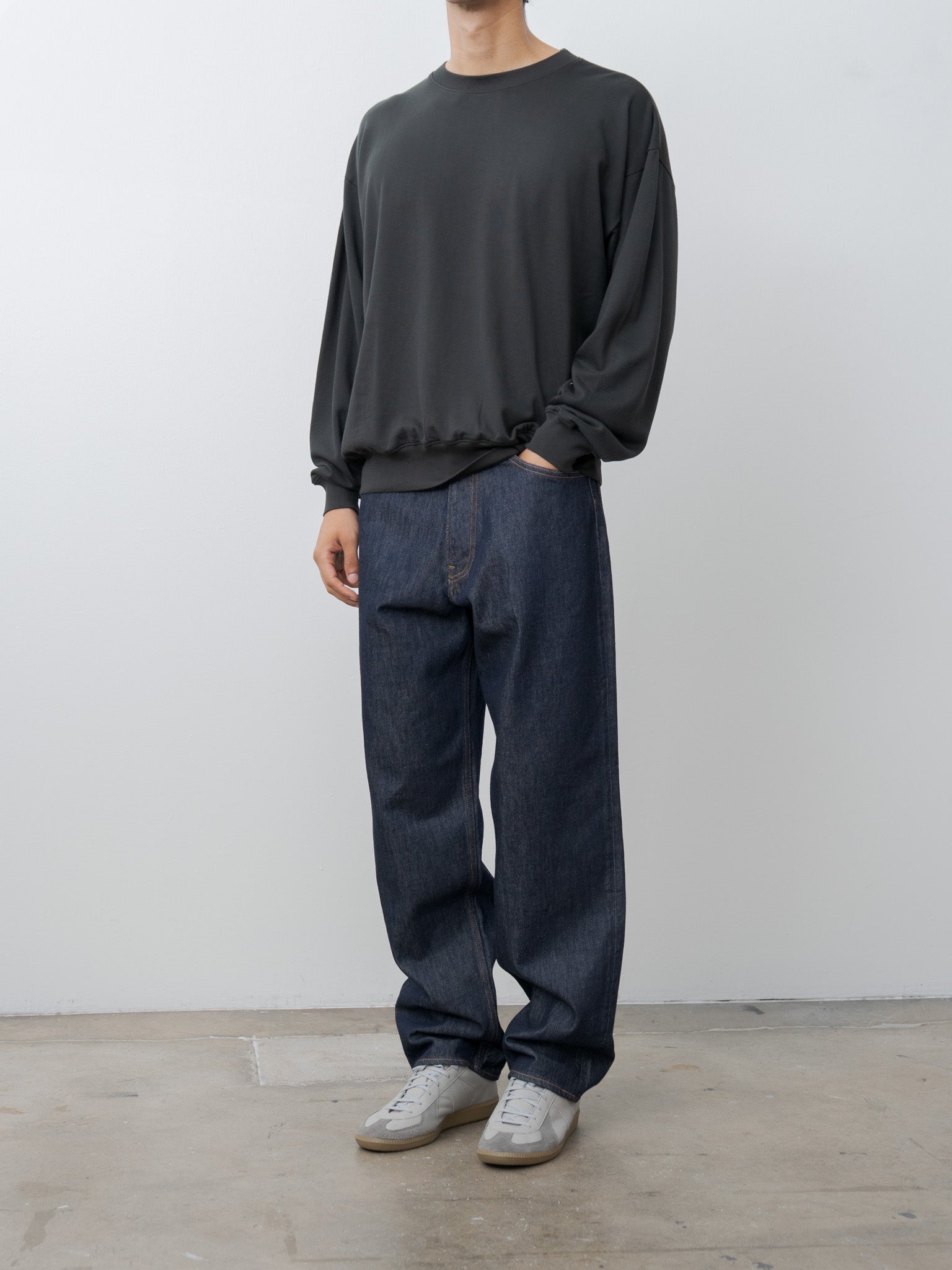 Namu Shop - Auralee Super High Gauge Sweat P/O - Ink Black