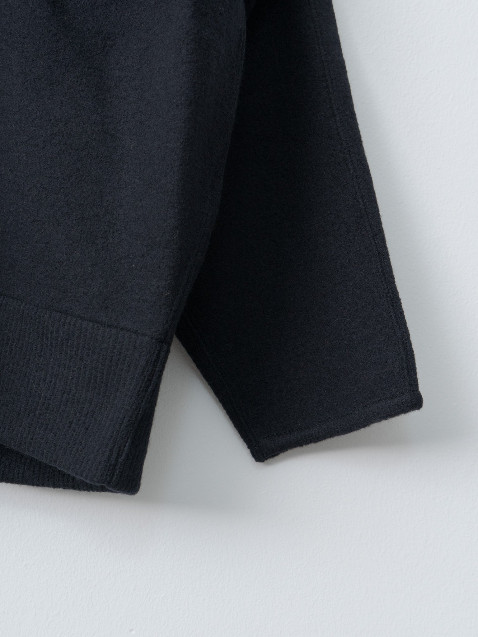 Namu Shop - ssstein Extra Fine Wool Knit Tucked Cardigan Coatigan - Black