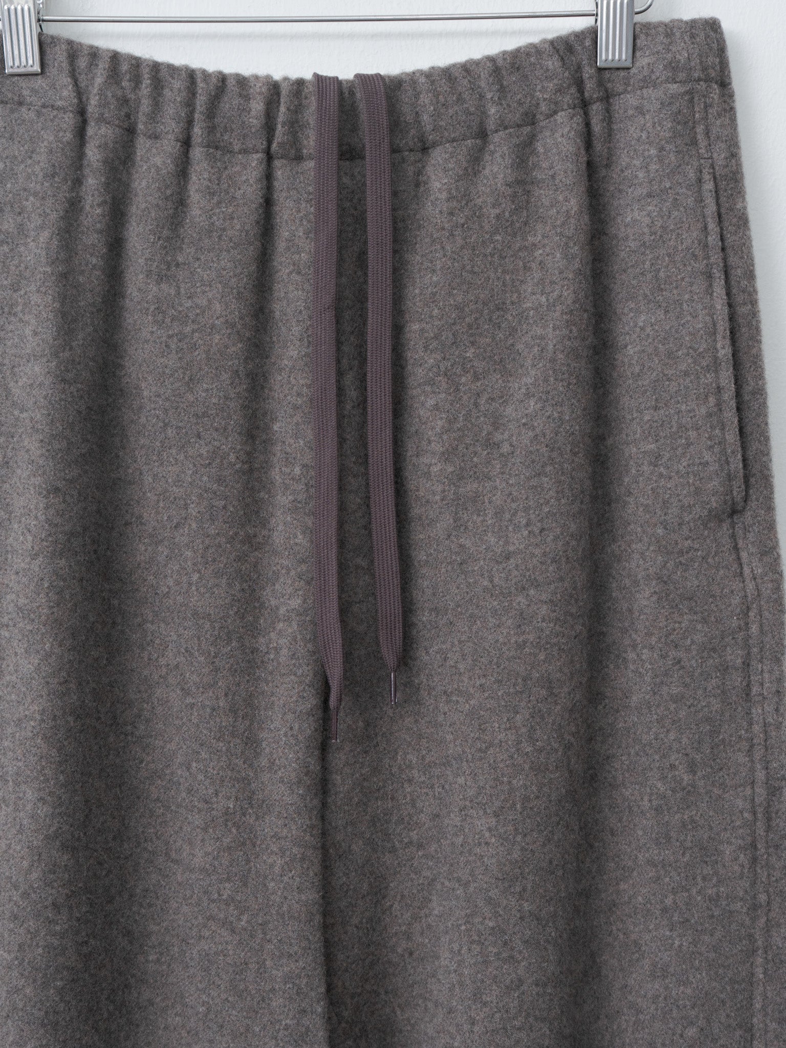 Namu Shop - ssstein Wool Cashmere Fleece Easy Trouser - Gray Brown