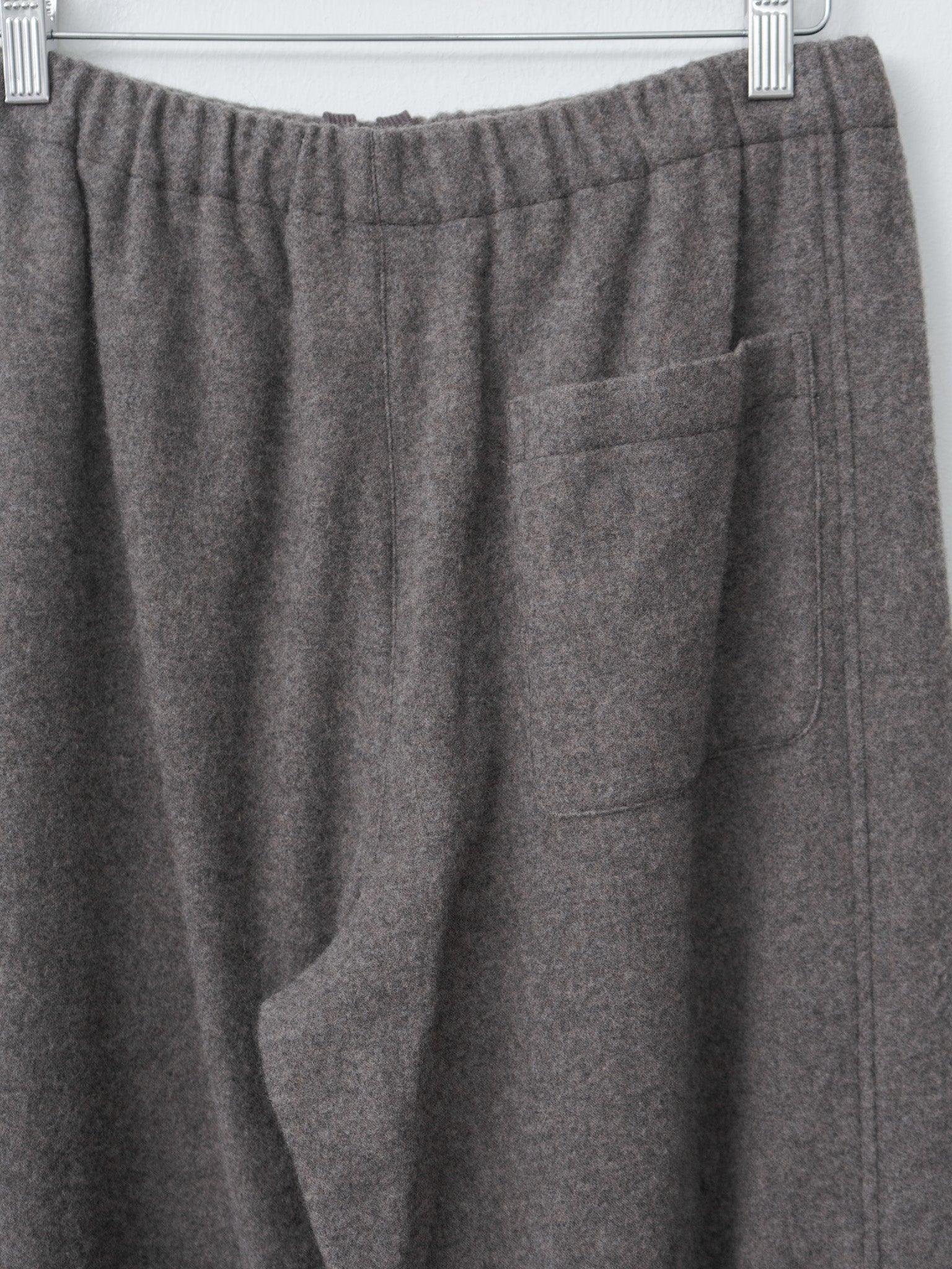 Namu Shop - ssstein Wool Cashmere Fleece Easy Trouser - Gray Brown
