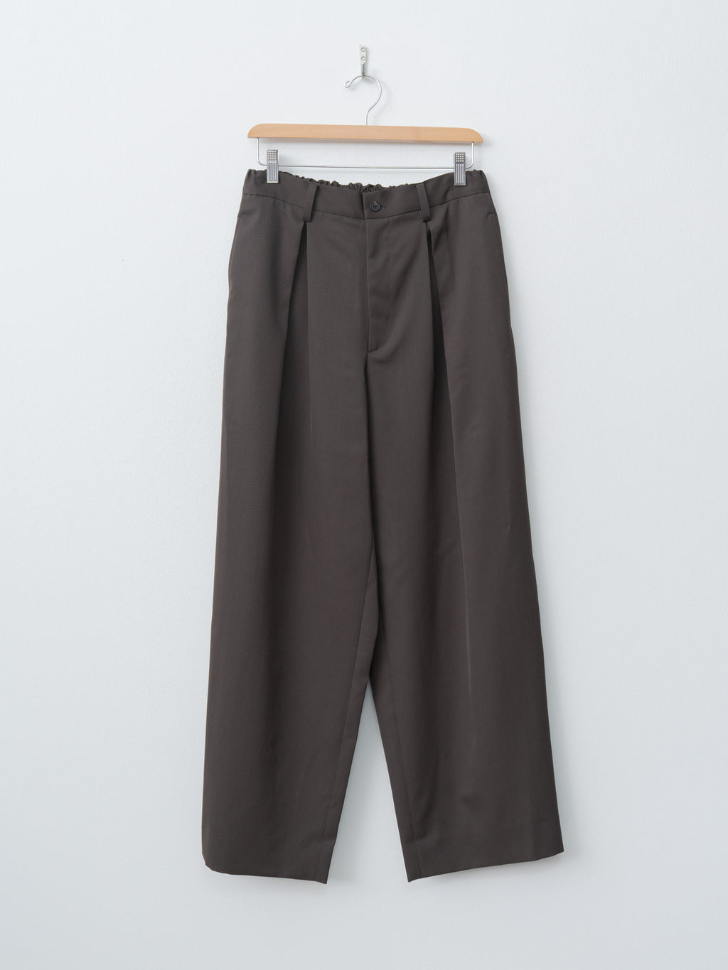 Namu Shop - ssstein Easy Wide Trousers - Gray Khaki