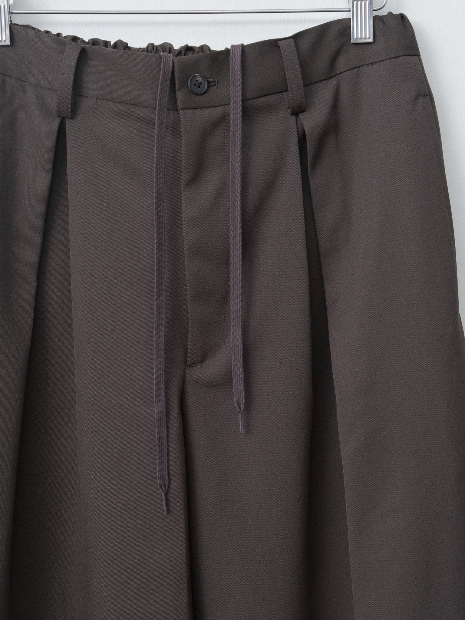 Namu Shop - ssstein Easy Wide Trousers - Gray Khaki