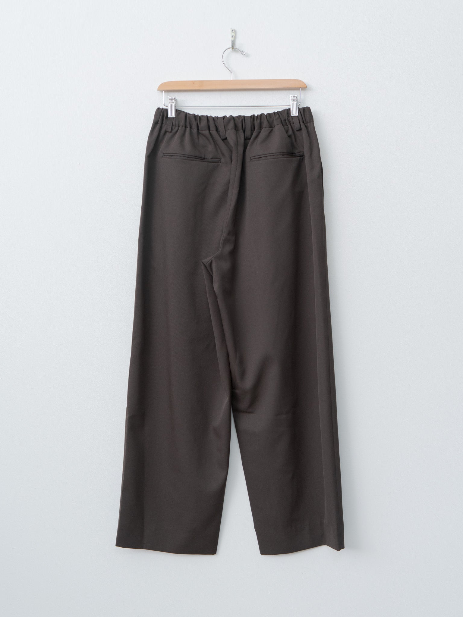 Namu Shop - ssstein Easy Wide Trousers - Gray Khaki
