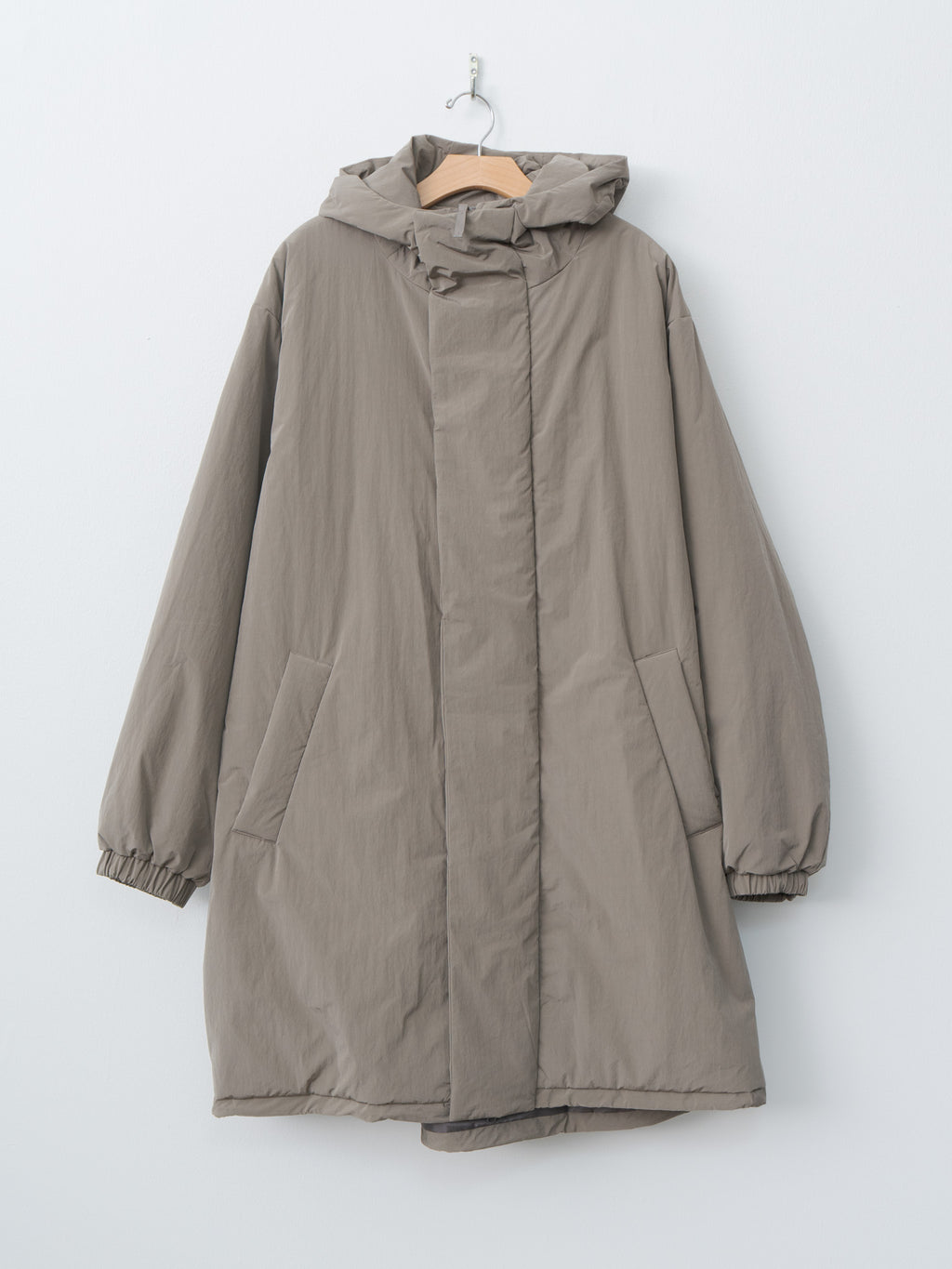Namu Shop - ssstein Oversized Padded Hoodie Coat - Taupe
