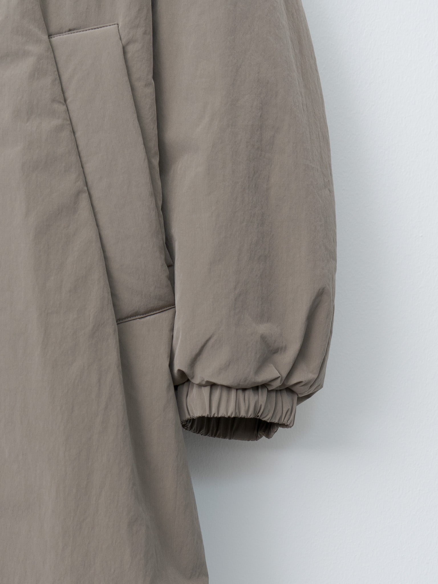 Namu Shop - ssstein Oversized Padded Hoodie Coat - Taupe