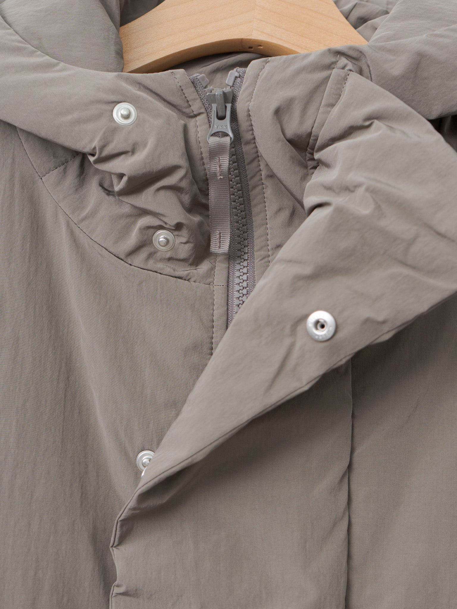 Namu Shop - ssstein Oversized Padded Hoodie Coat - Taupe