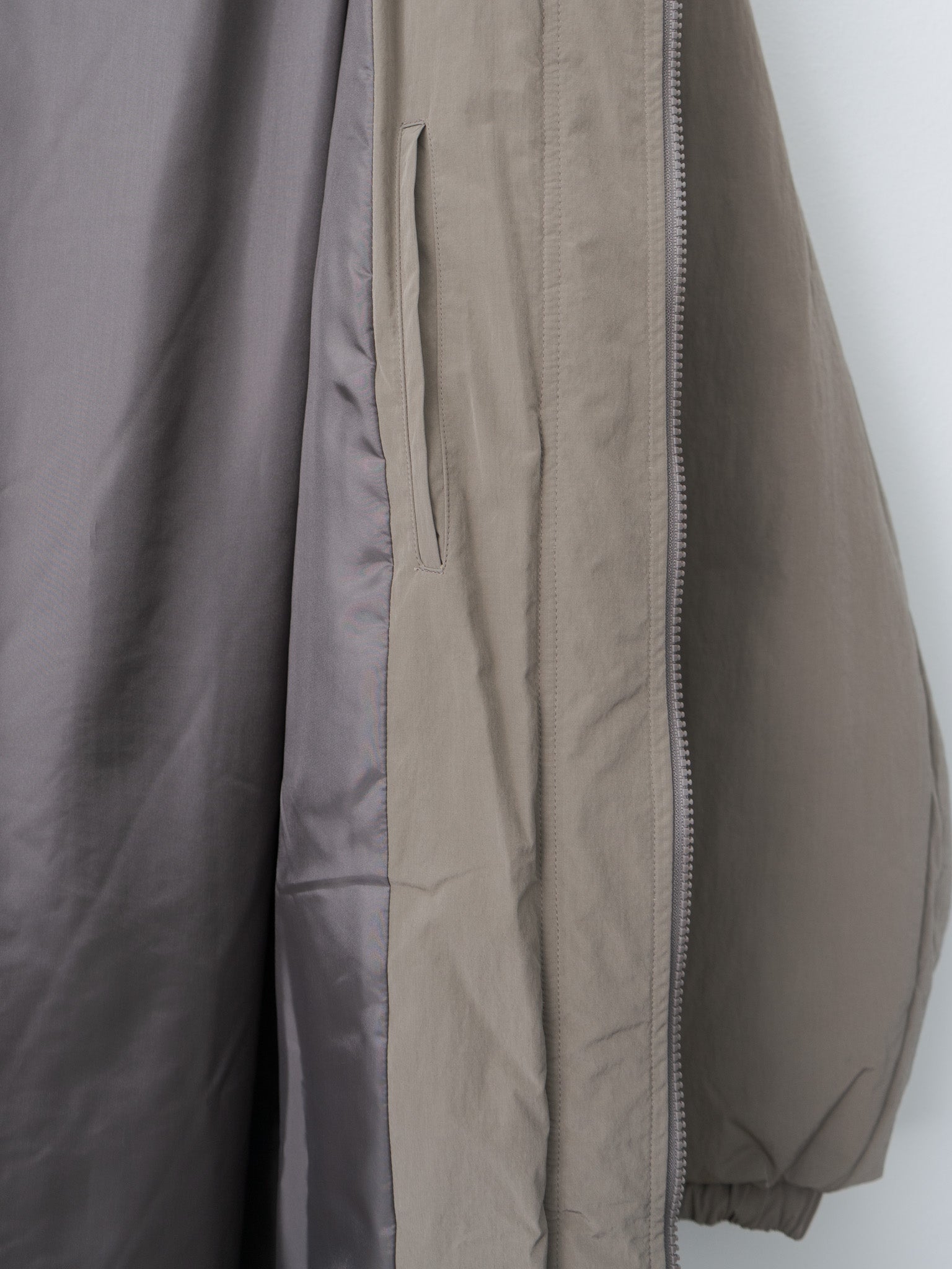 Namu Shop - ssstein Oversized Padded Hoodie Coat - Taupe