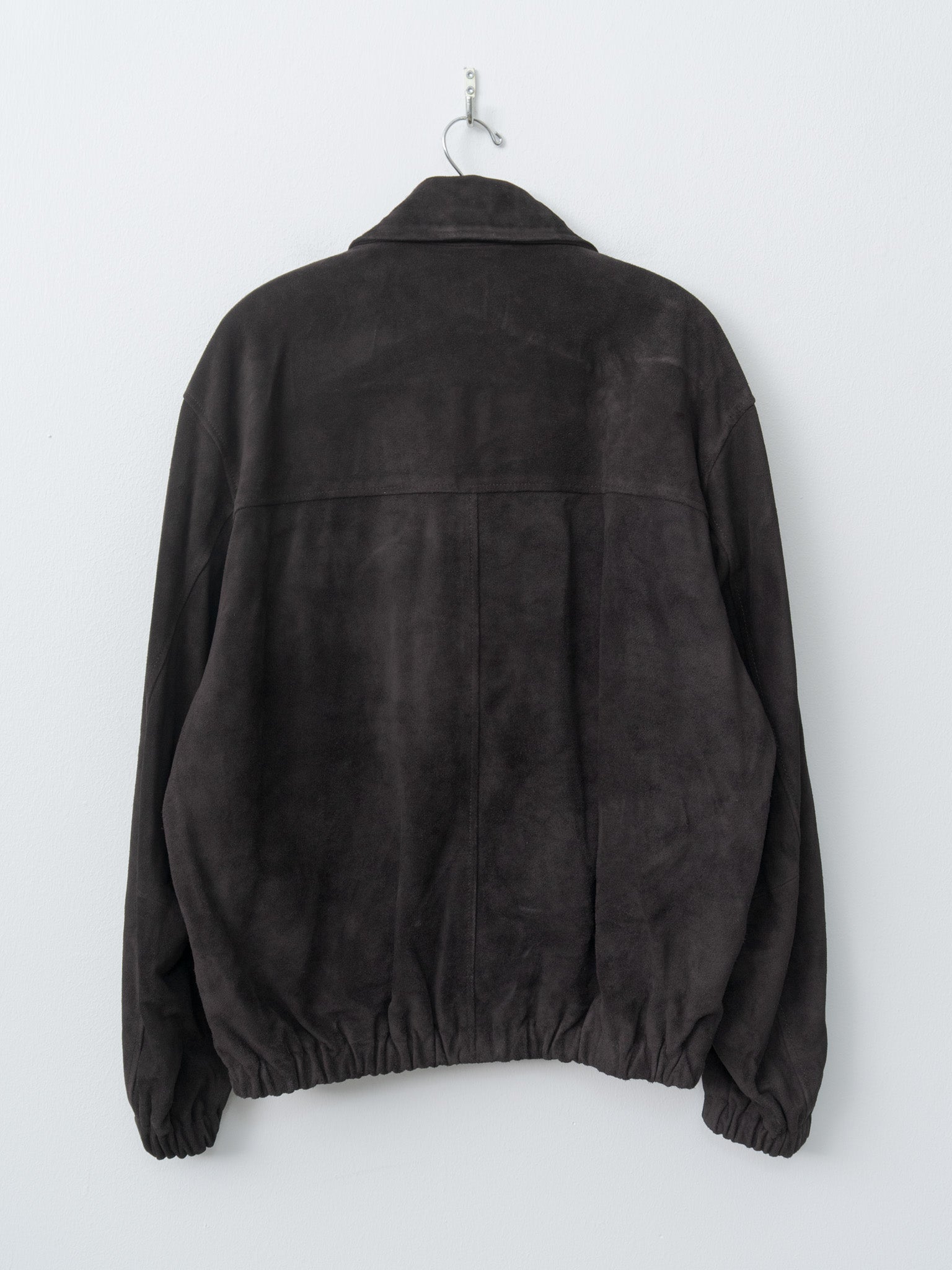 Namu Shop - ssstein Suede Zip Short Jacket - Dark Brown