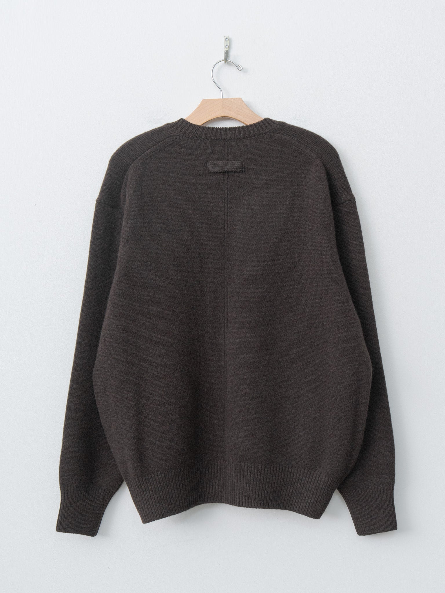 Namu Shop - ssstein Extra Fine Wool Warm Knit Crewneck - Dark Brown