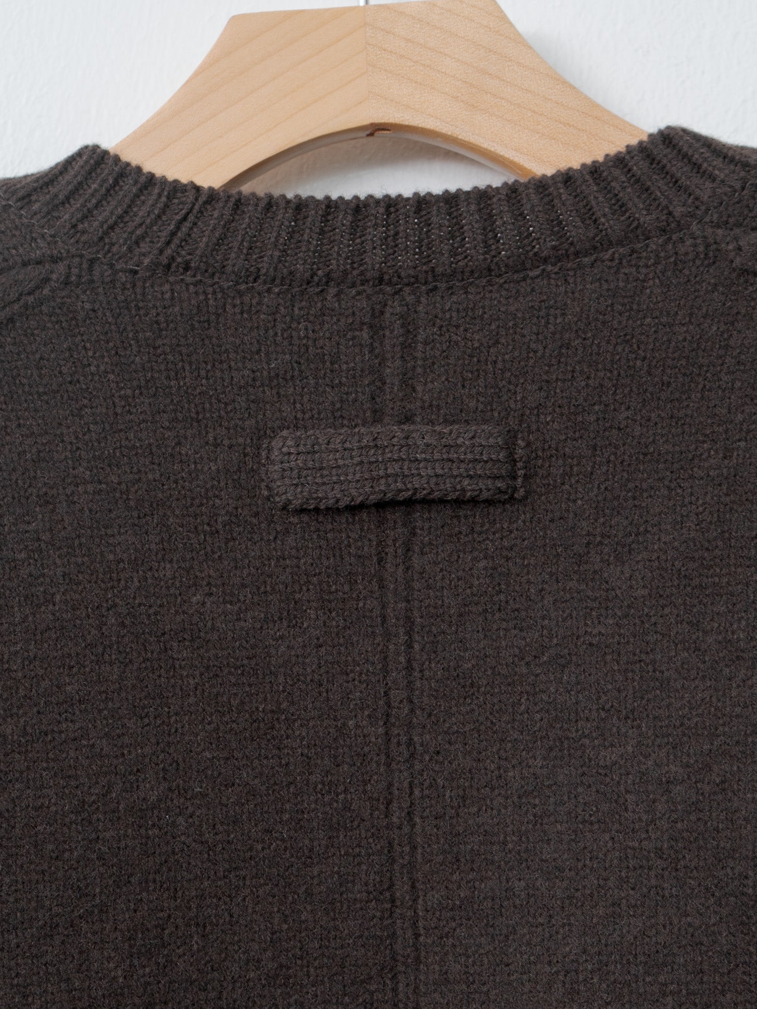 Namu Shop - ssstein Extra Fine Wool Warm Knit Crewneck - Dark Brown