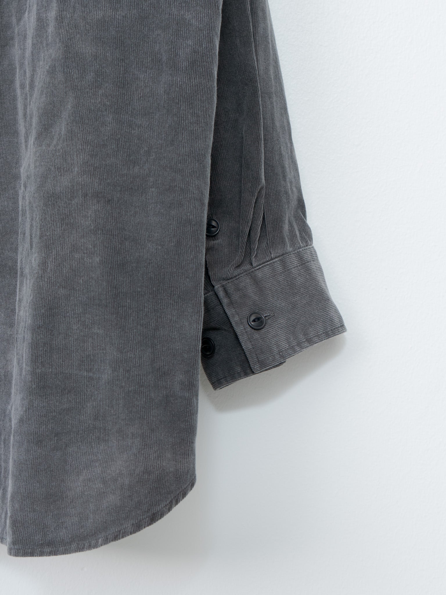 Namu Shop - Yoko Sakamoto Micro Corduroy Shirt Jacket - Sumi Ink
