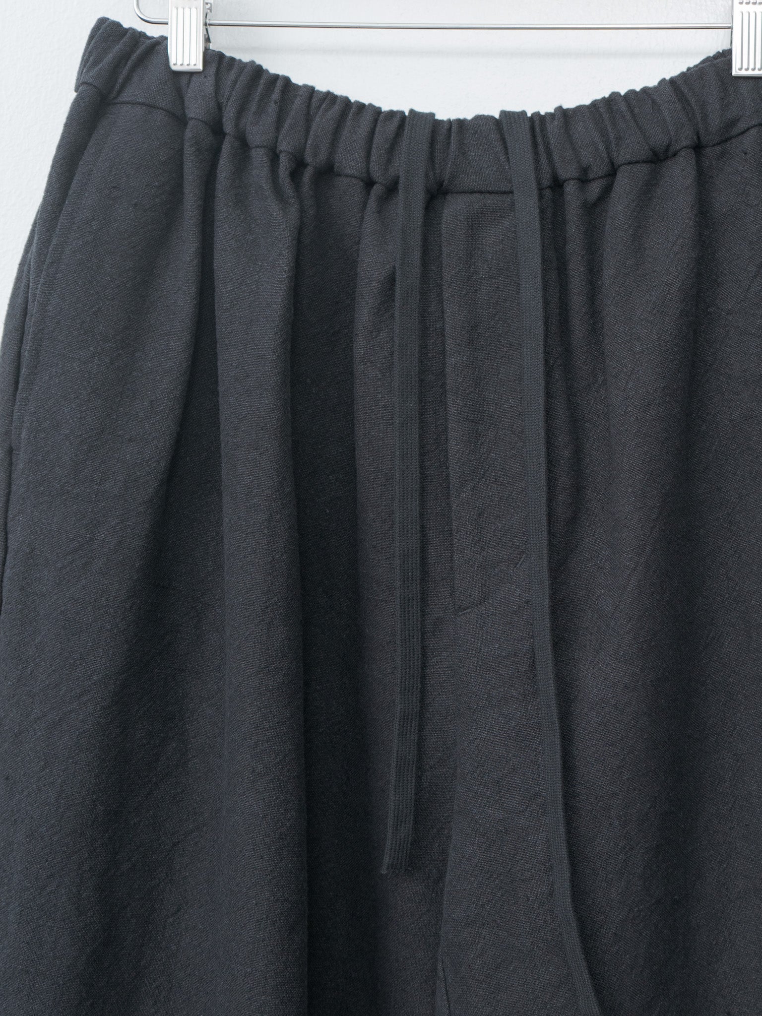 Namu Shop - Yoko Sakamoto Max High Count Hemp Wide Easy Pants - Black