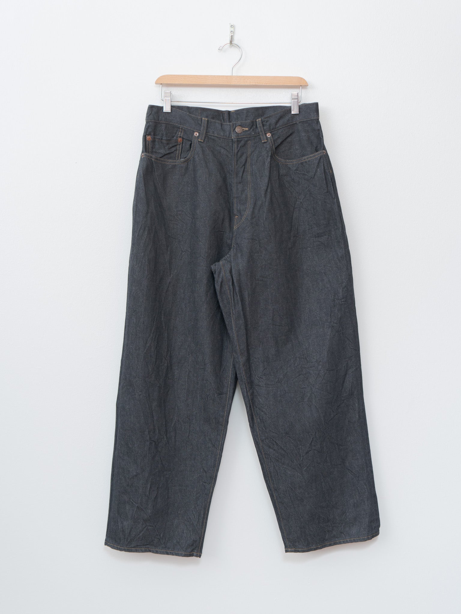 Namu Shop - Blurhms 13.5oz Denim Pants Wide - Sulfur Black