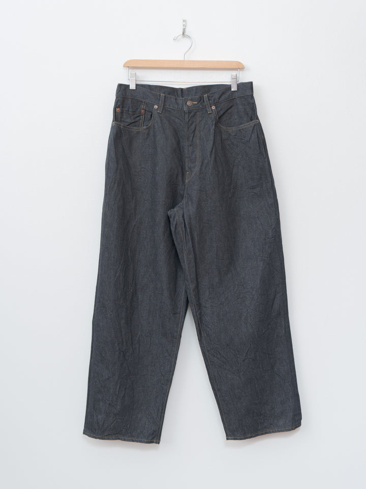 Namu Shop - Blurhms 13.5oz Denim Pants Wide - Sulfur Black