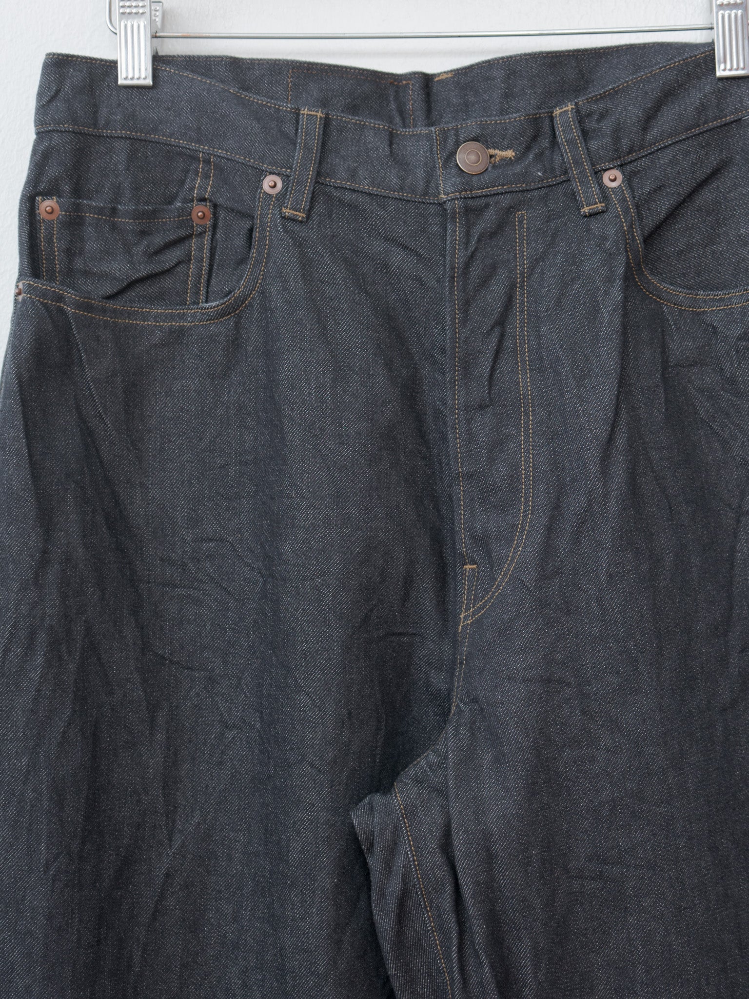 Namu Shop - Blurhms 13.5oz Denim Pants Wide - Sulfur Black