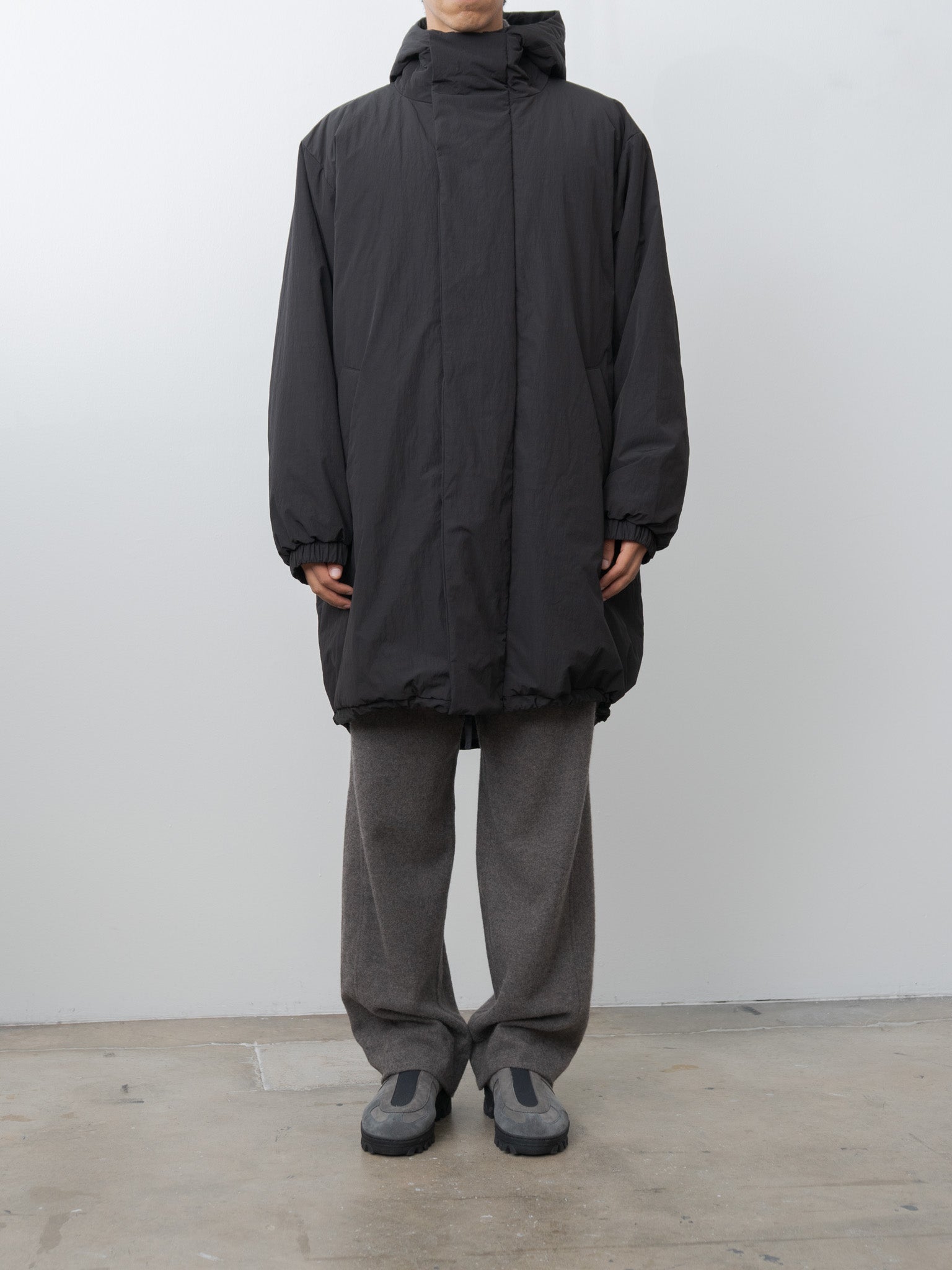 Namu Shop - ssstein Oversized Padded Hoodie Coat - Black