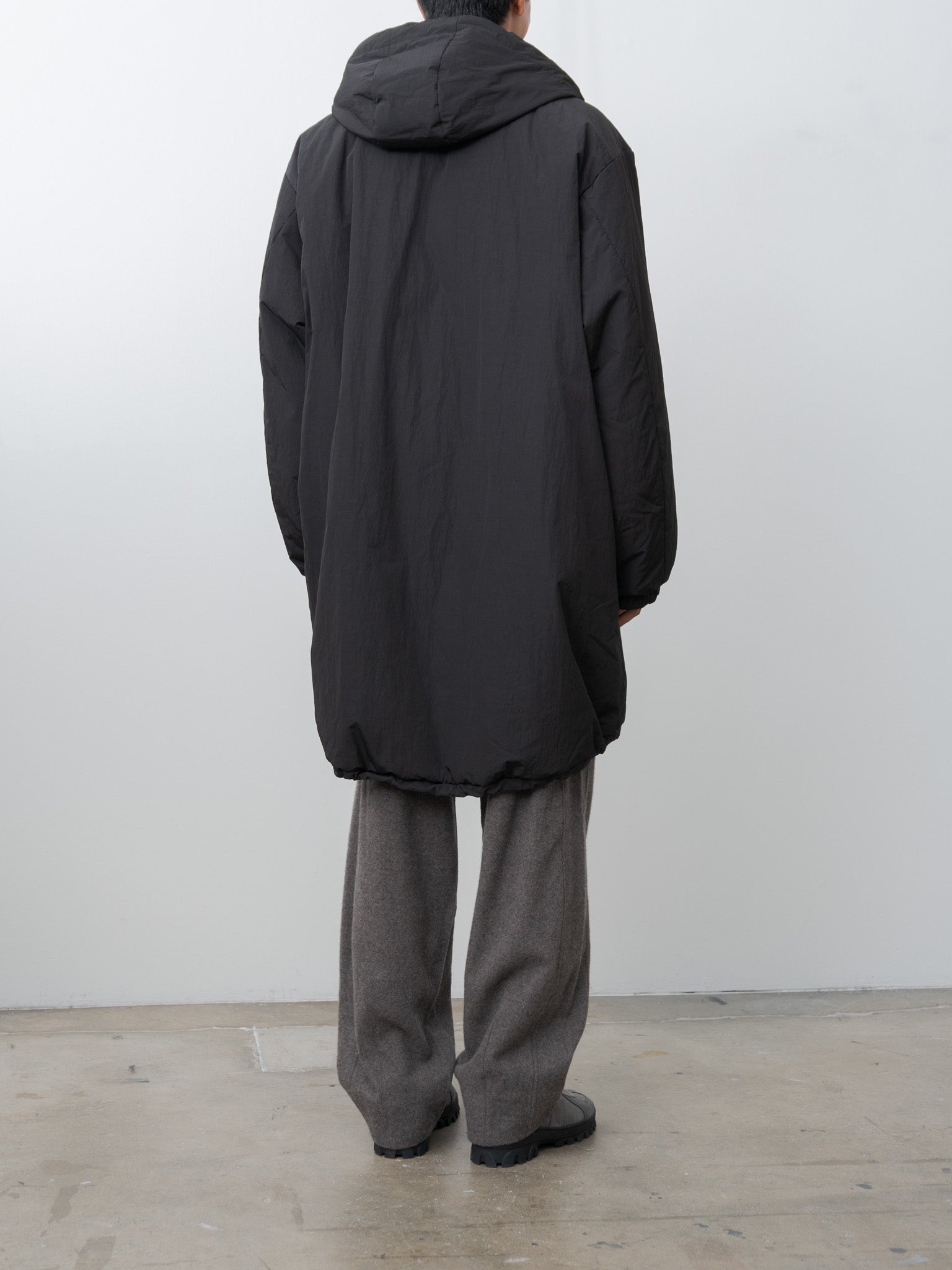 Namu Shop - ssstein Oversized Padded Hoodie Coat - Black