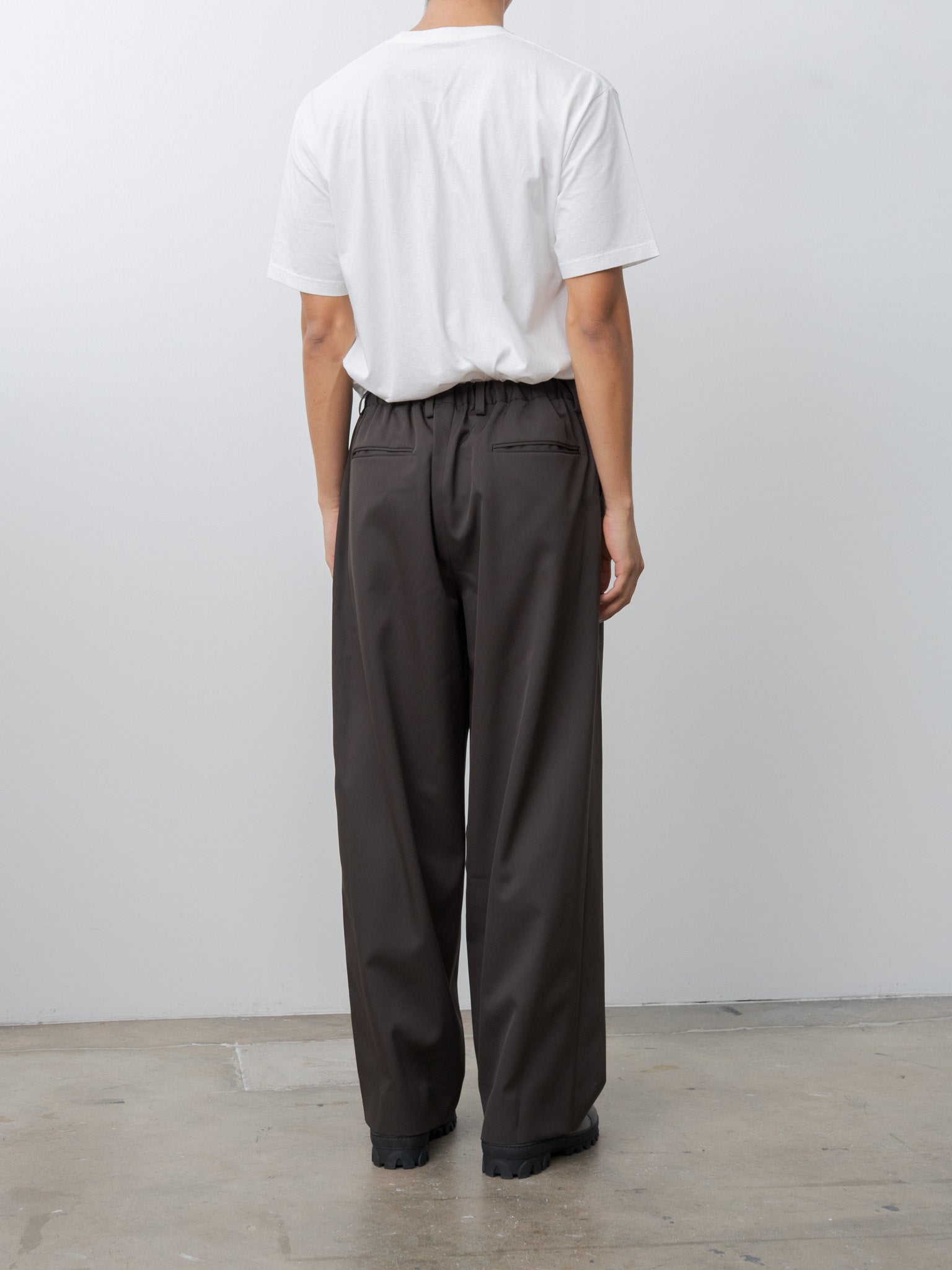 Namu Shop - ssstein Easy Wide Trousers - Gray Khaki
