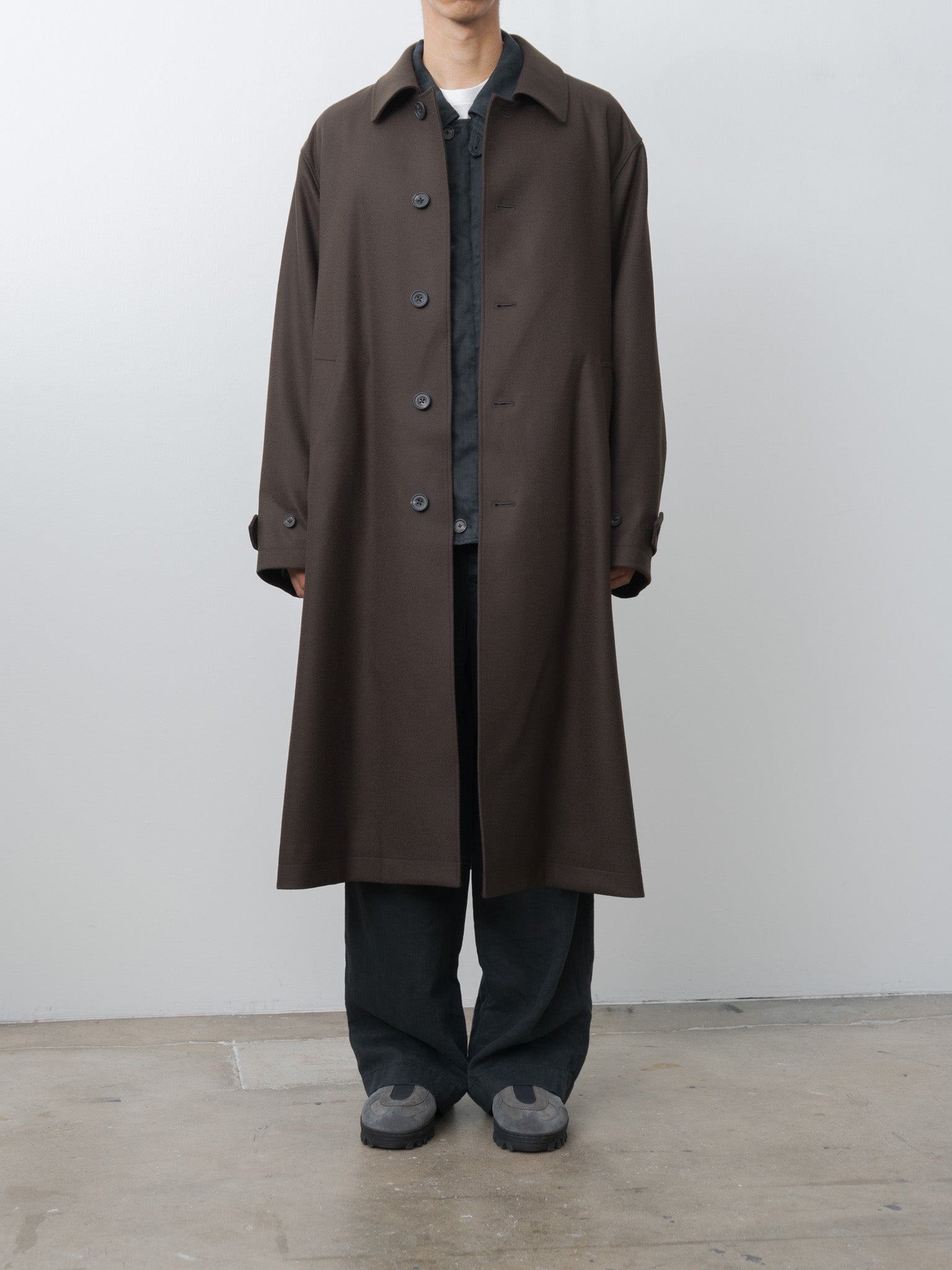 Namu Shop - ssstein Oversized Investigated Coat - Gray Brown