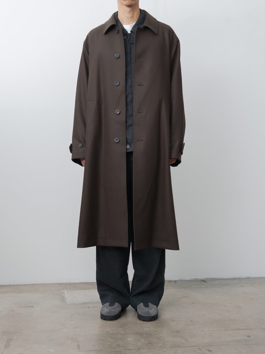 Namu Shop - ssstein Oversized Investigated Coat - Gray Brown