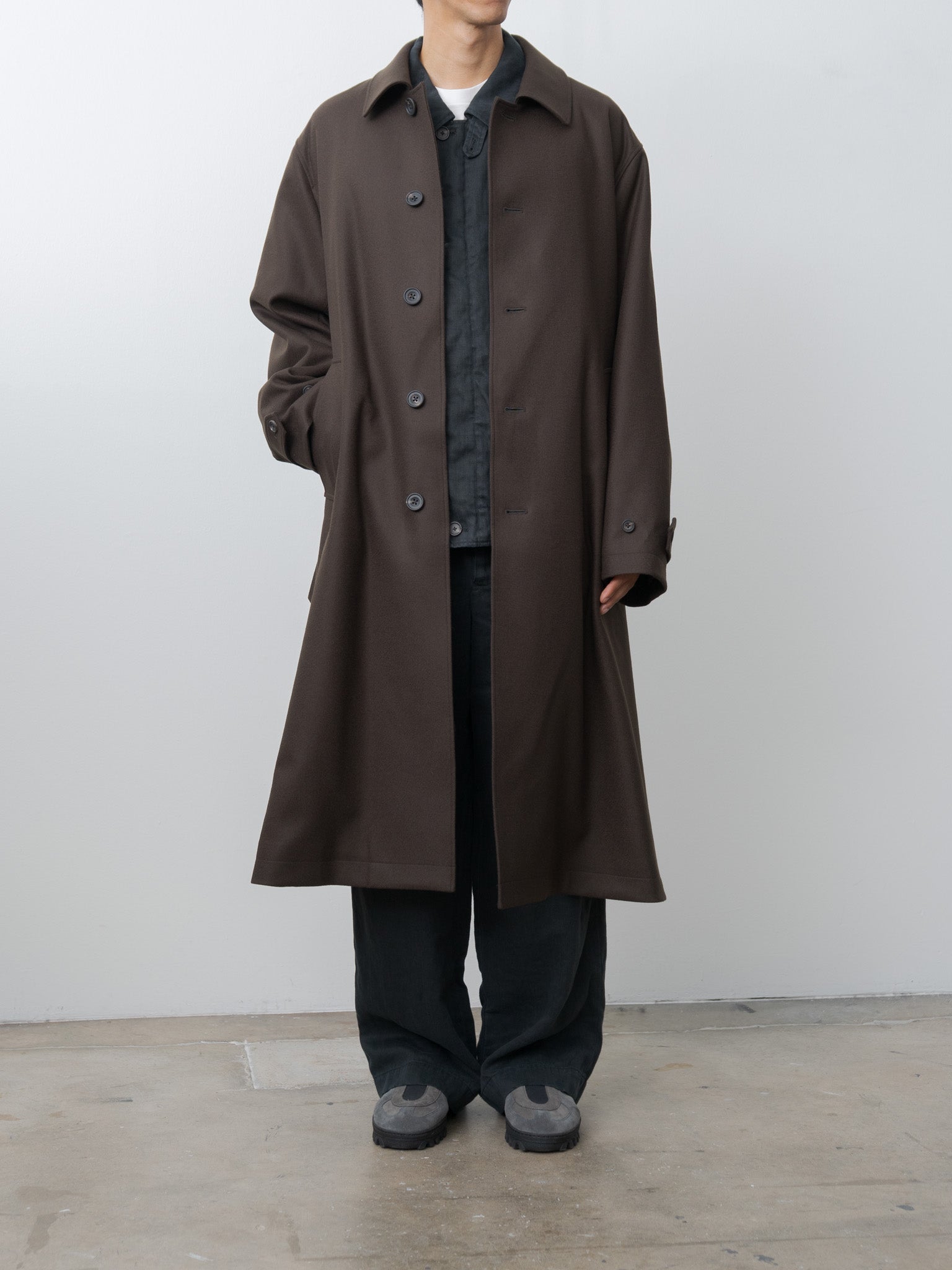 Namu Shop - ssstein Oversized Investigated Coat - Gray Brown