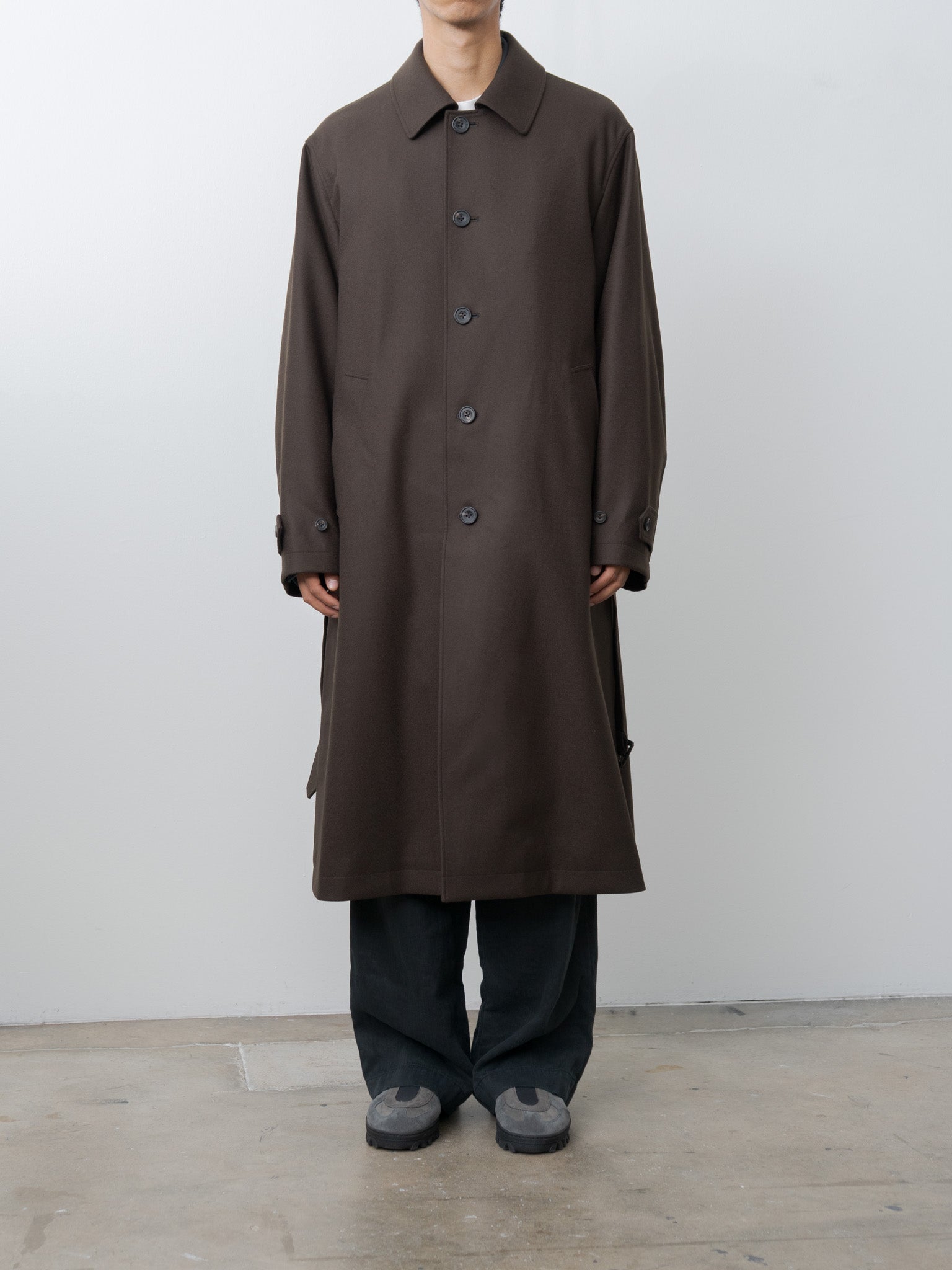 Namu Shop - ssstein Oversized Investigated Coat - Gray Brown