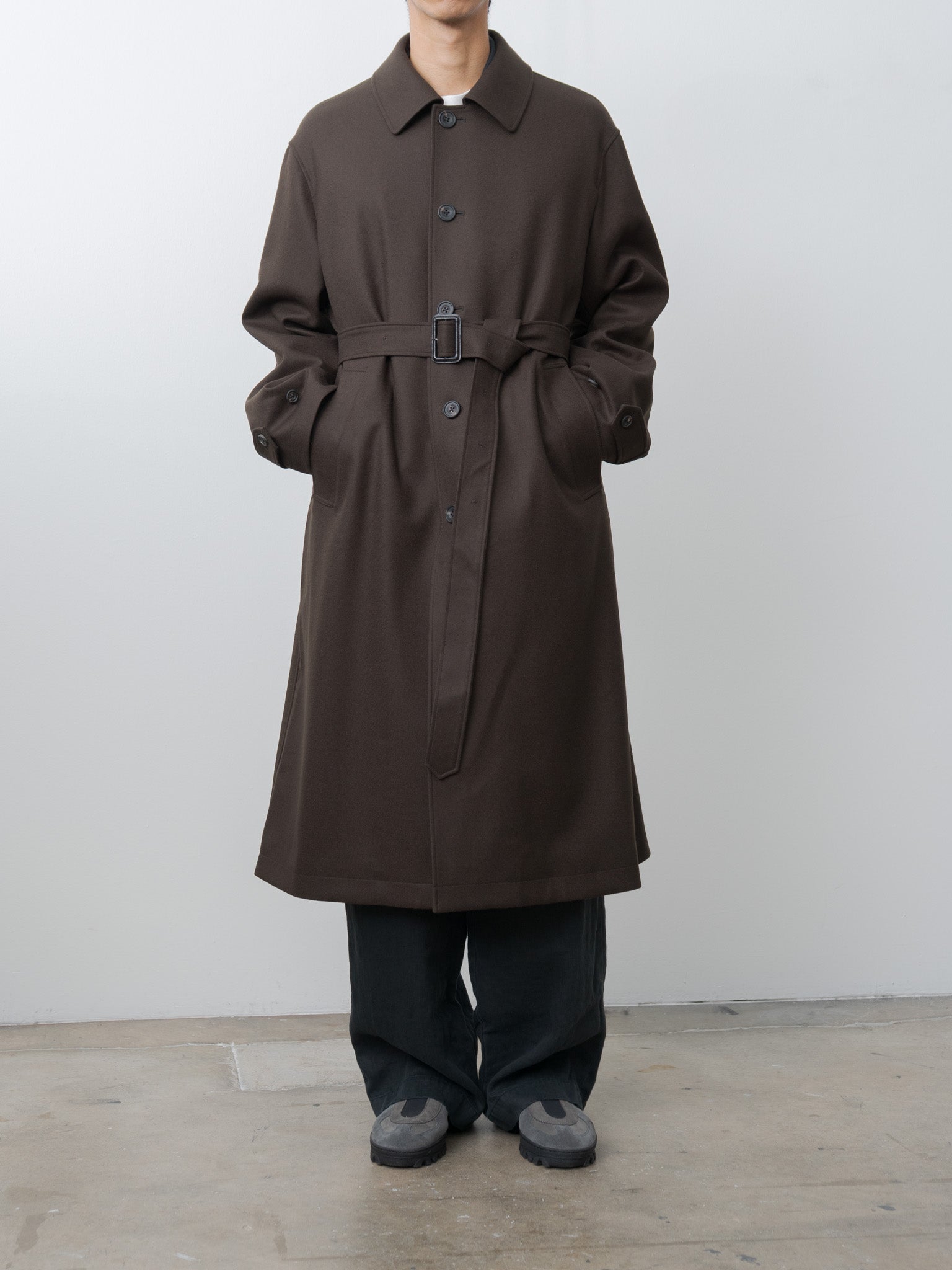 Namu Shop - ssstein Oversized Investigated Coat - Gray Brown