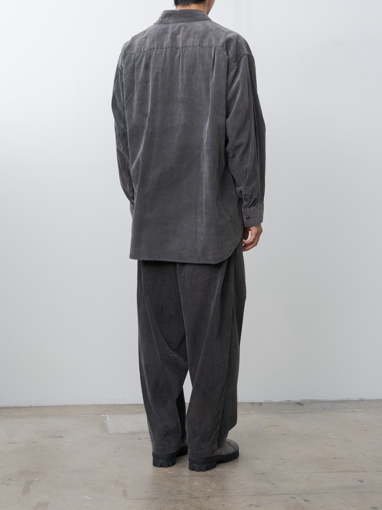Namu Shop - Yoko Sakamoto Micro Corduroy Shirt Jacket - Sumi Ink