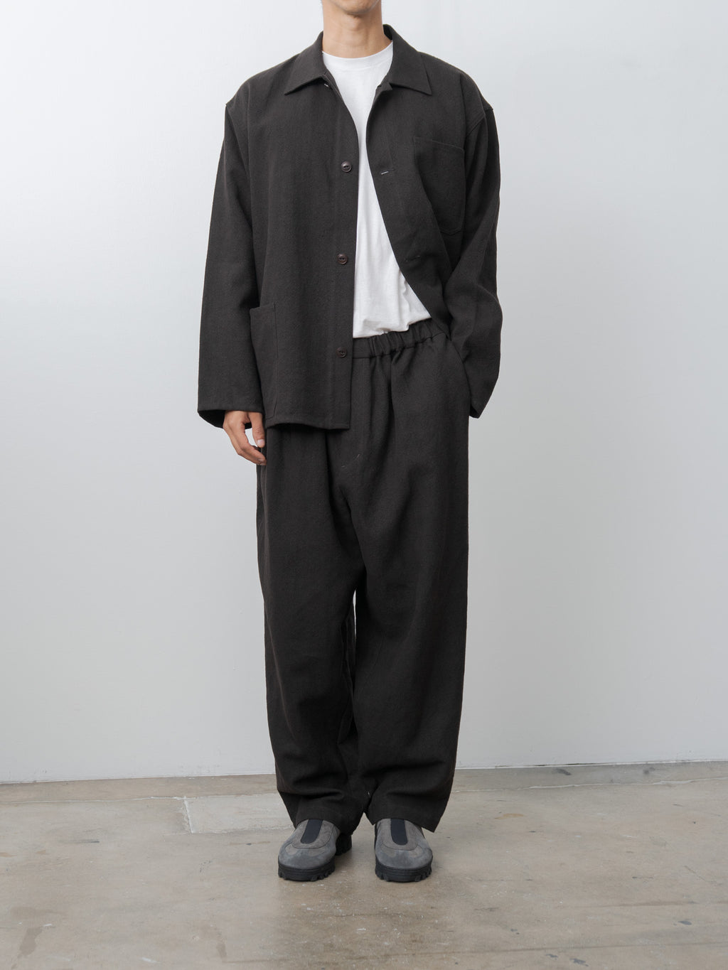 Namu Shop - Yoko Sakamoto Max High Count Hemp Wide Easy Pants - Brown