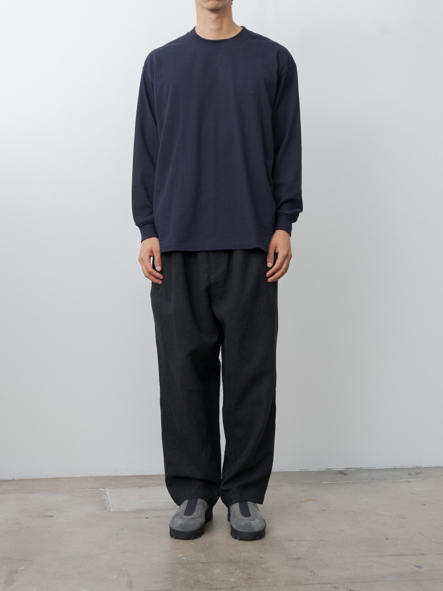 Namu Shop - Yoko Sakamoto Tube L/S T-Shirt - Navy