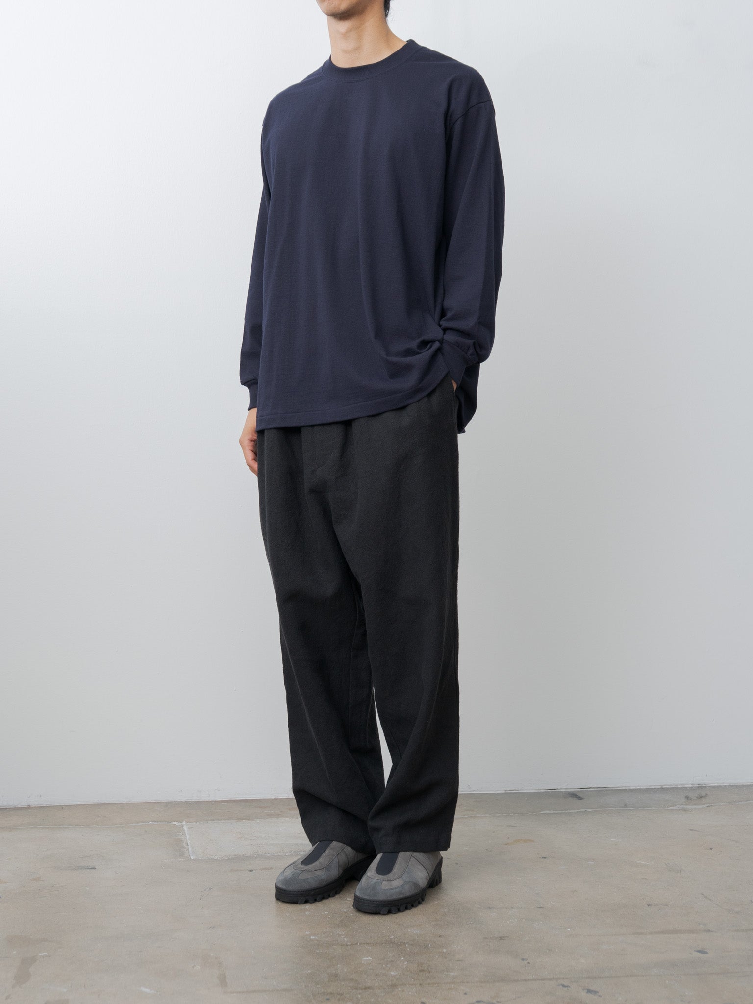 Namu Shop - Yoko Sakamoto Tube L/S T-Shirt - Navy