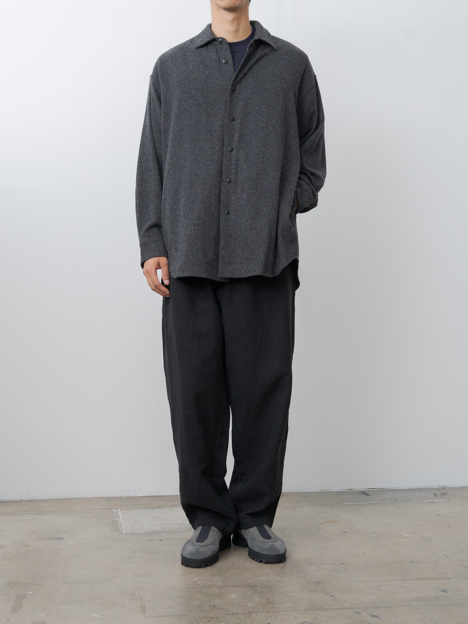 Namu Shop - Yoko Sakamoto Max High Count Hemp Wide Easy Pants - Black