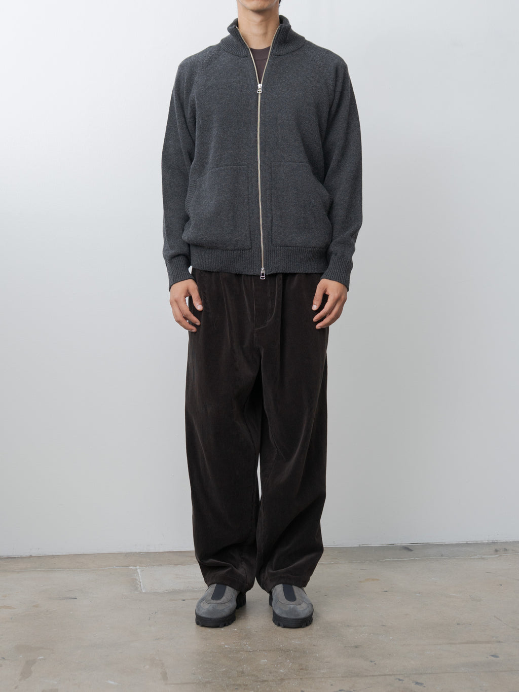 Namu Shop - Yoko Sakamoto Drivers Knit - Charcoal Gray