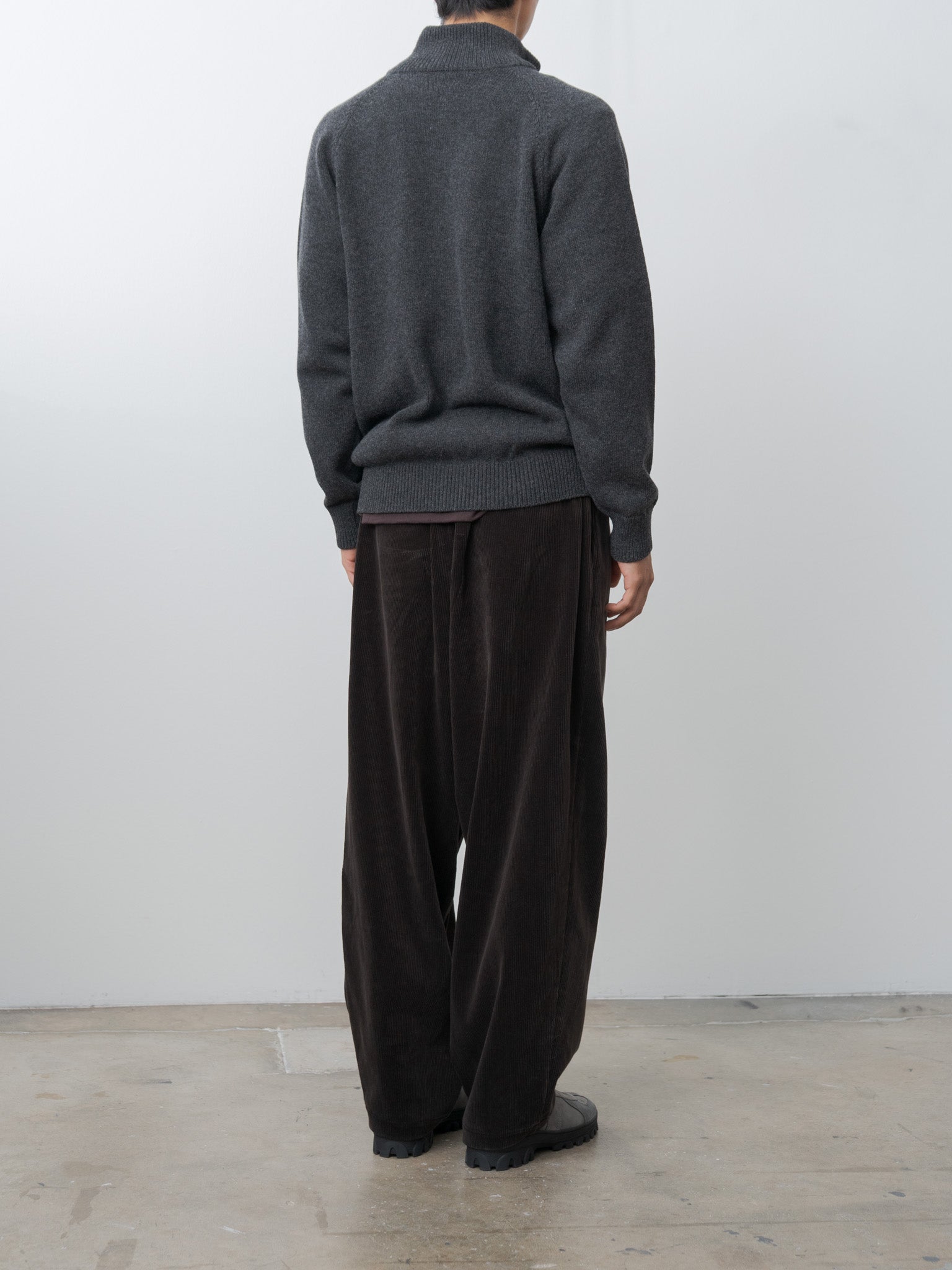 Namu Shop - Yoko Sakamoto Corduroy Wide Easy Pants - Brown