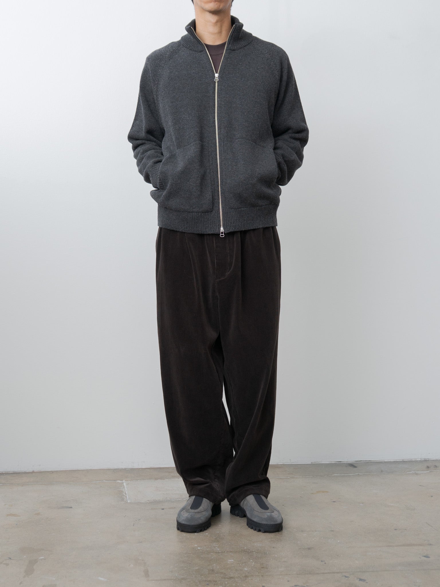 Namu Shop - Yoko Sakamoto Drivers Knit - Charcoal Gray
