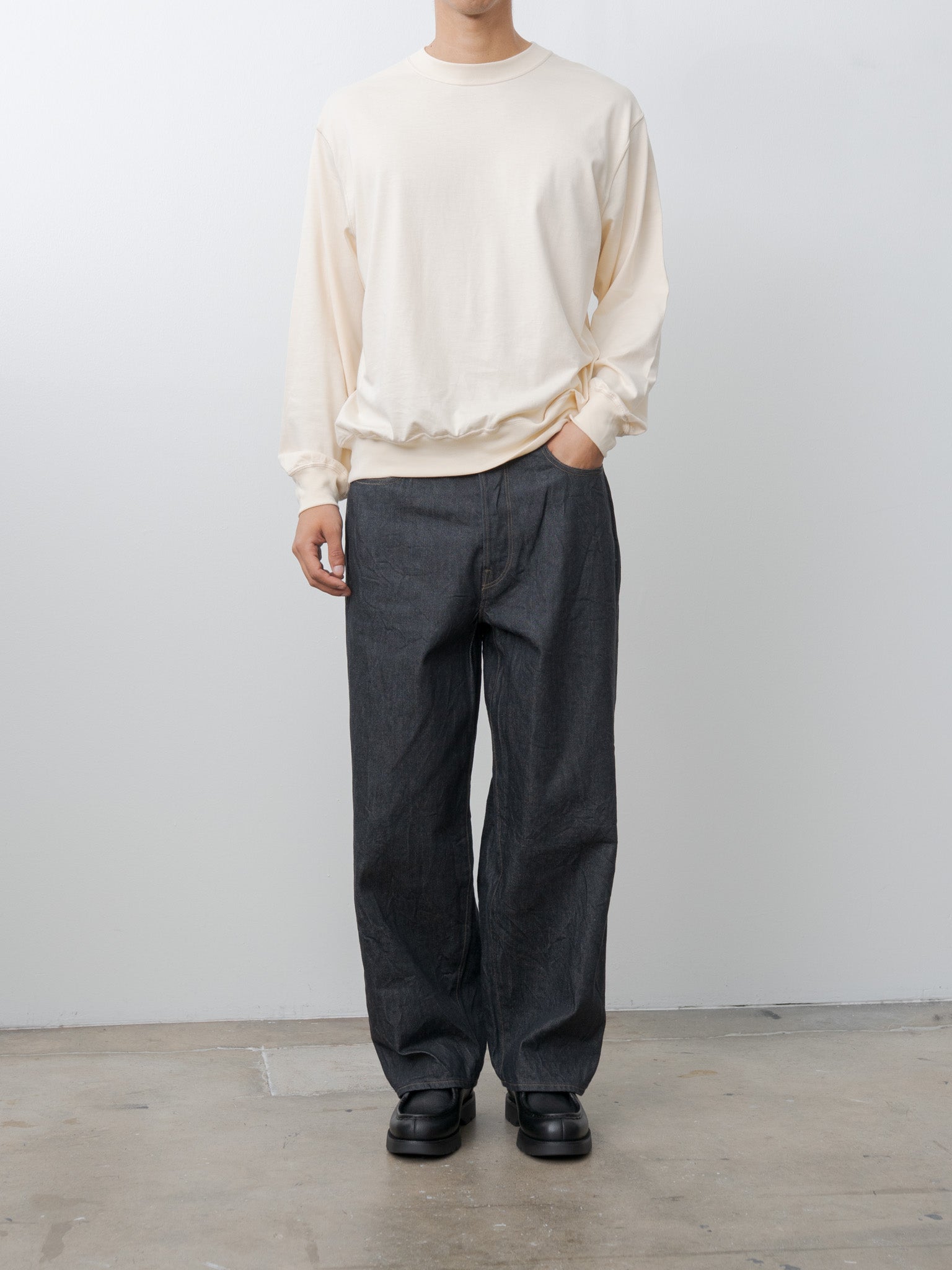 Namu Shop - Blurhms Silk Cotton L/S Pullover - Ivory