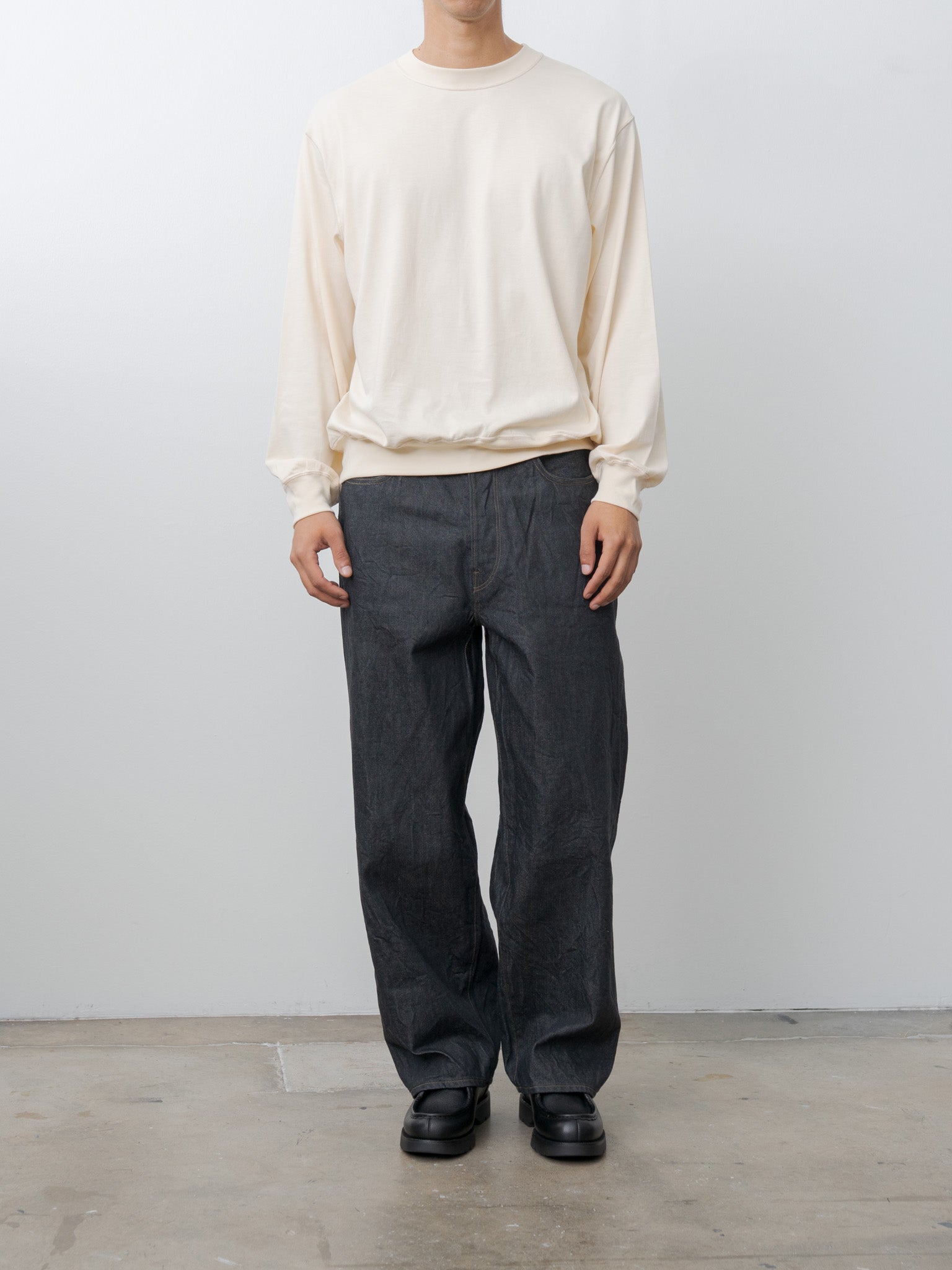 Namu Shop - Blurhms Silk Cotton L/S Pullover - Ivory