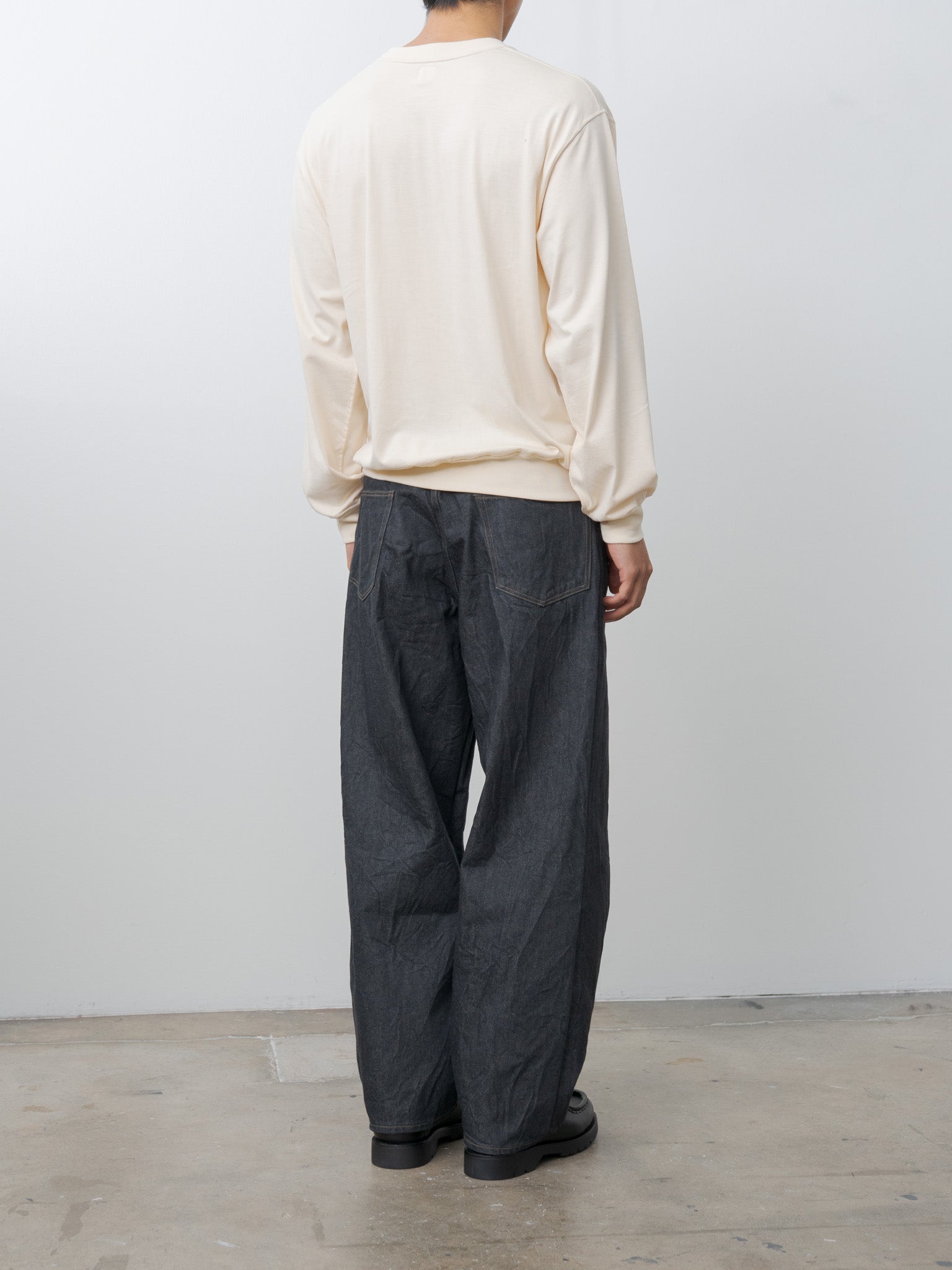 Namu Shop - Blurhms 13.5oz Denim Pants Wide - Sulfur Black