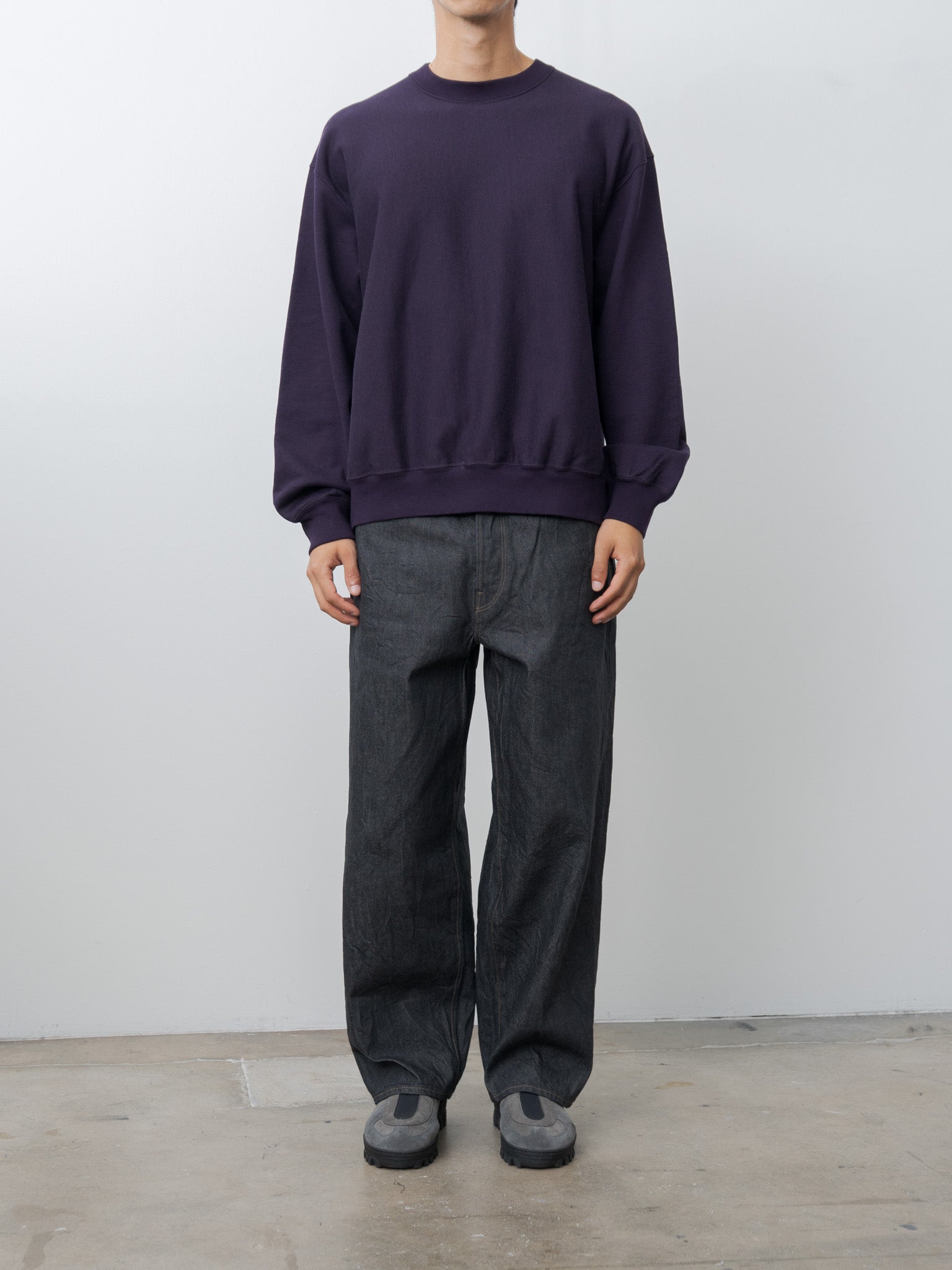 Namu Shop - Blurhms 13.5oz Denim Pants Wide - Sulfur Black