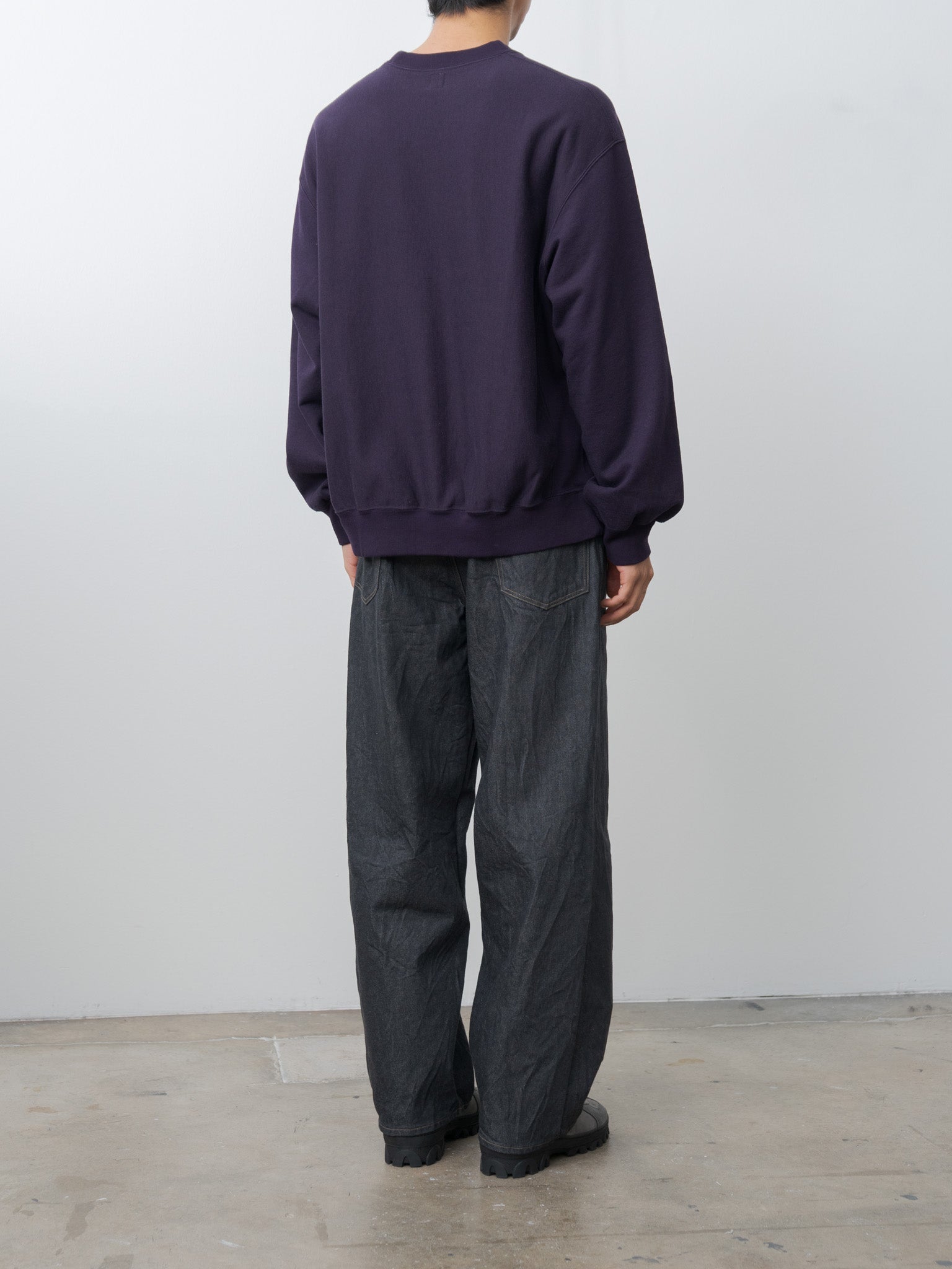 Namu Shop - Blurhms Crewneck Sweat P/O Wide - Dark Purple