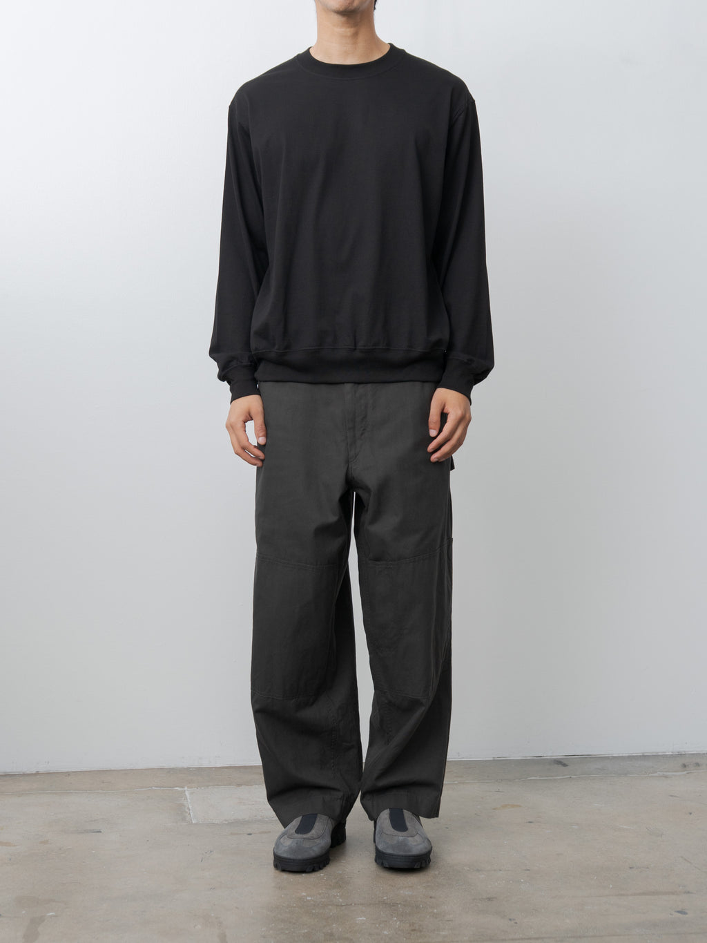 Namu Shop - Blurhms Cotton Serge Work Pants - Ink Black