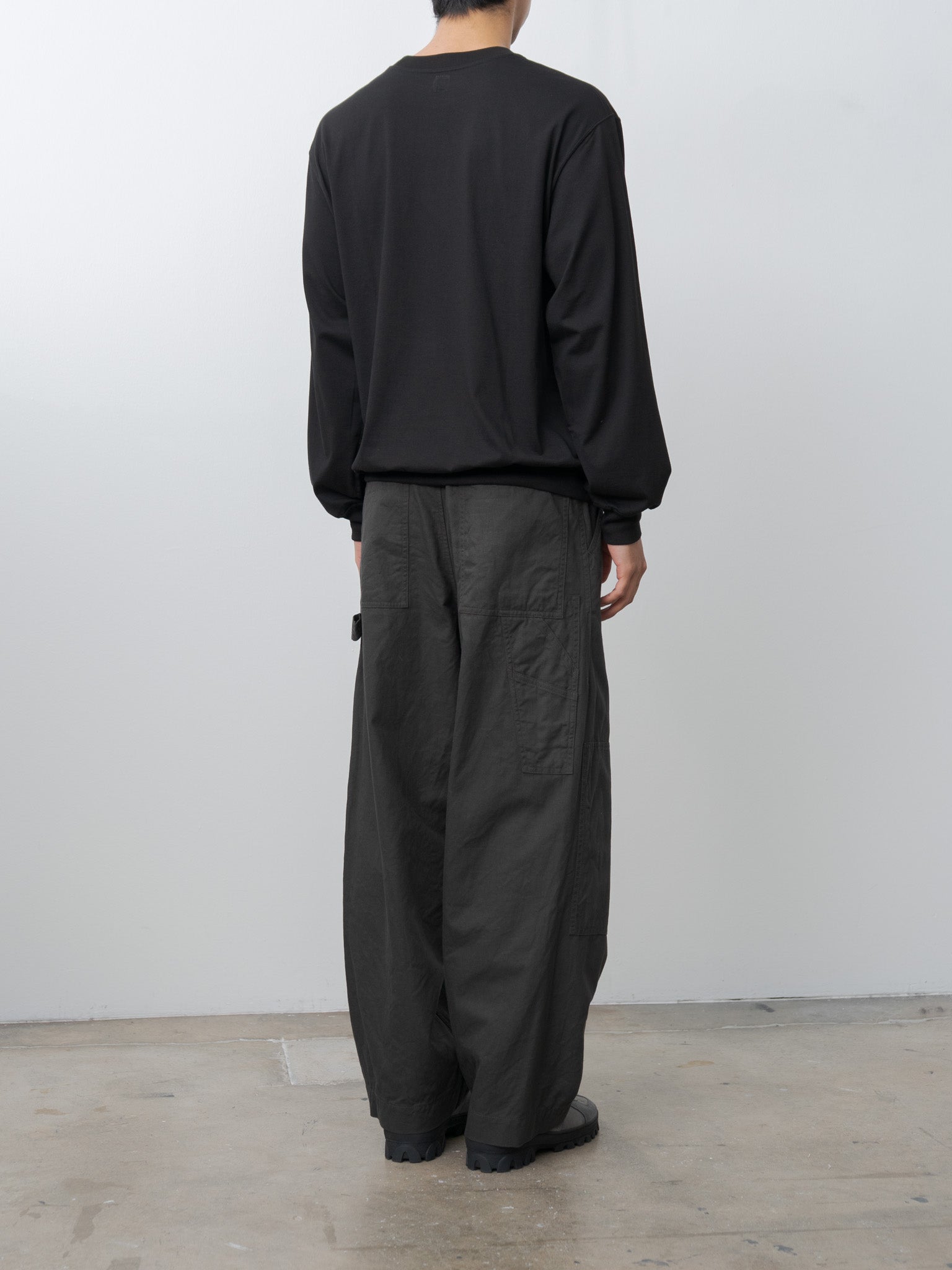 Namu Shop - Blurhms Cotton Serge Work Pants - Ink Black