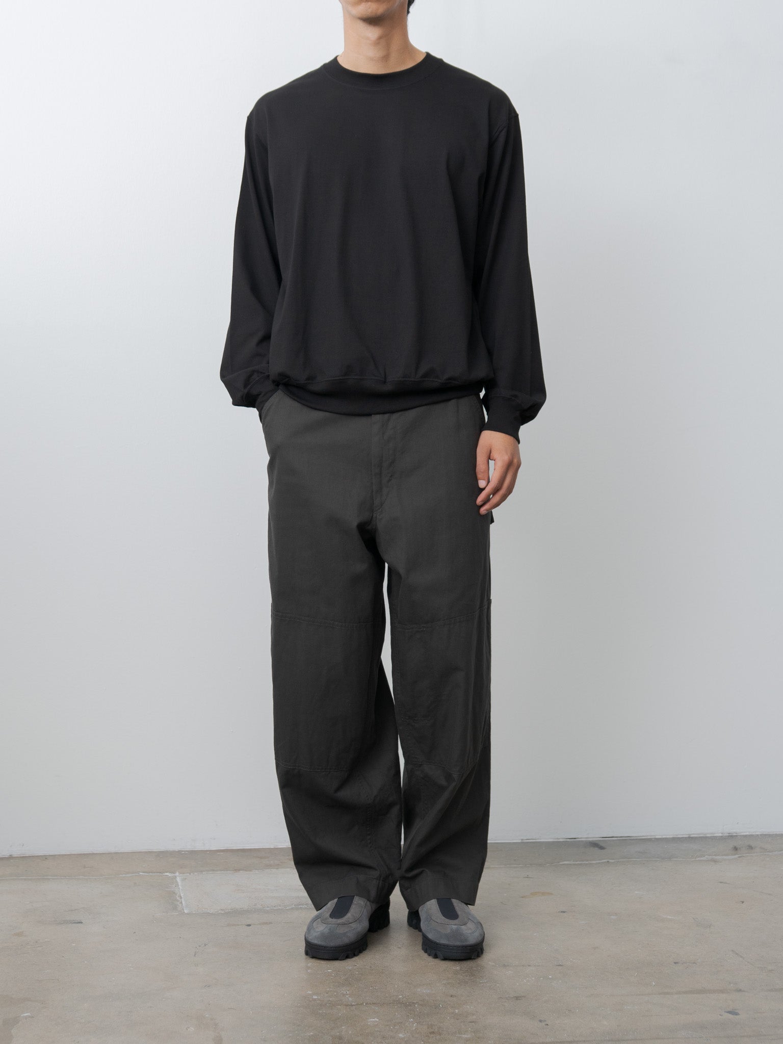 Namu Shop - Blurhms Silk Cotton L/S Pullover - Black