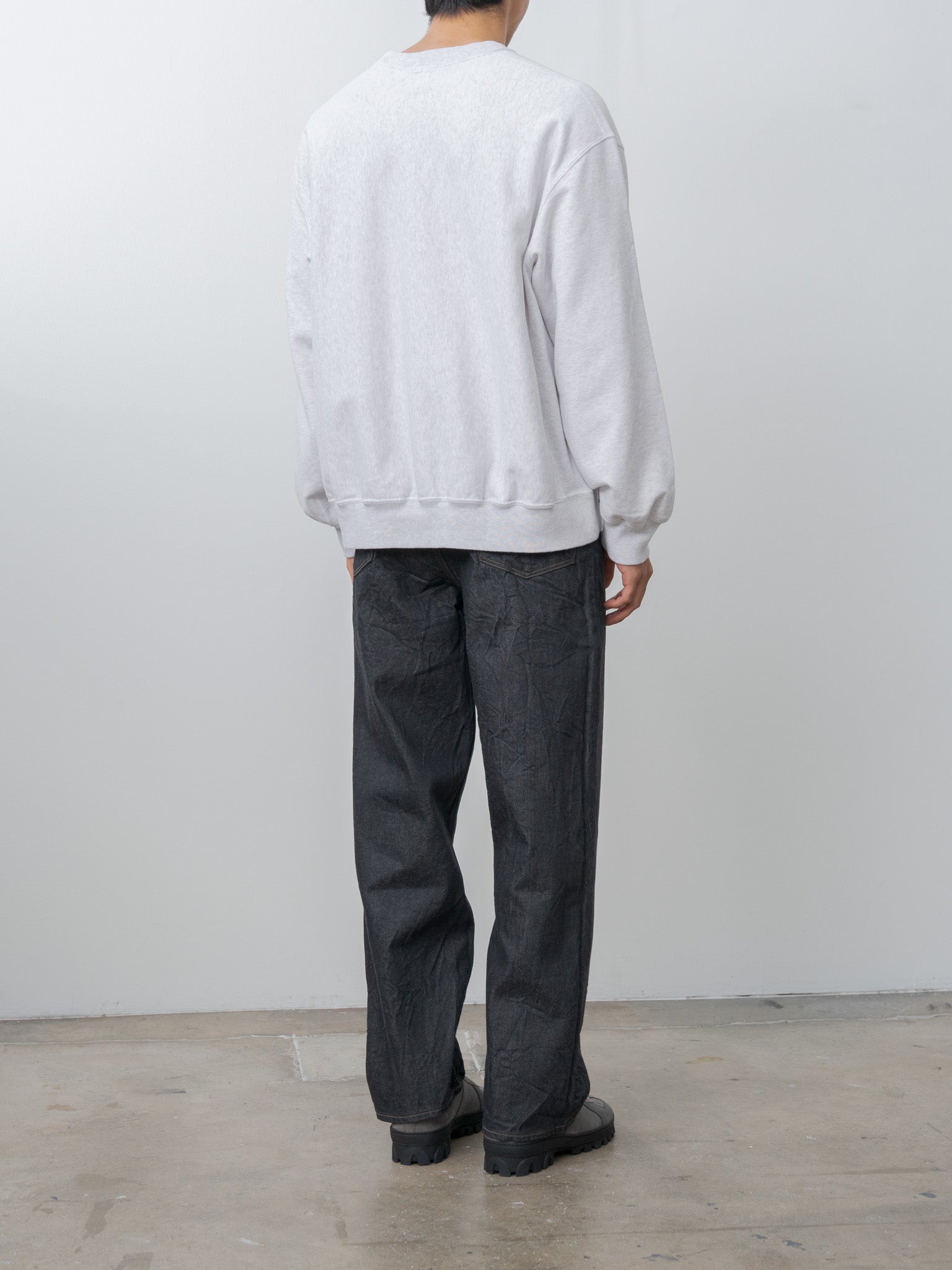 Namu Shop - Blurhms Crewneck Sweat P/O Wide - Heather White