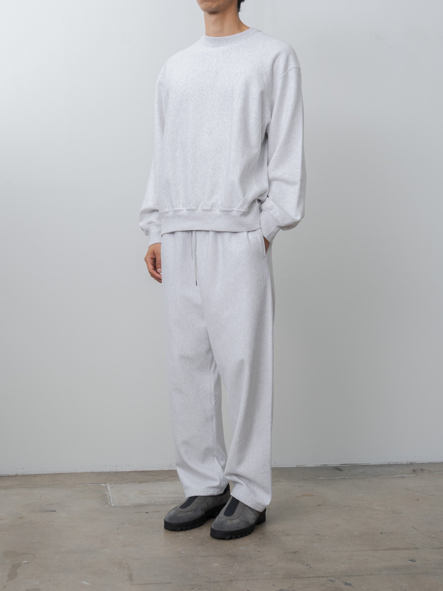 Namu Shop - Blurhms Crewneck Sweat P/O Wide - Heather White