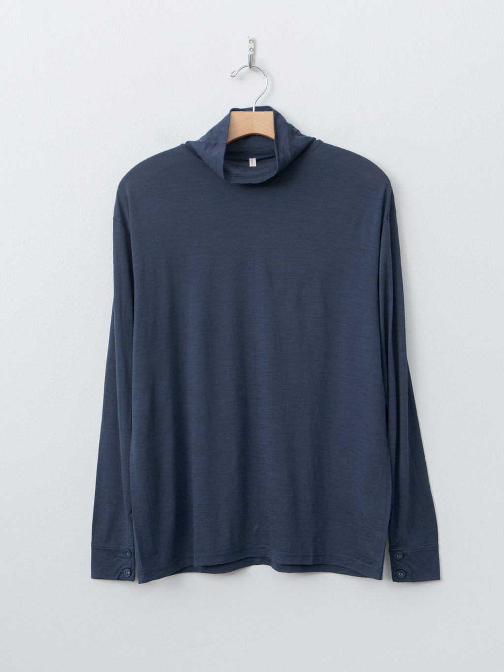 Namu Shop - Babaco Wool Jersey High Neck Pullover - Navy