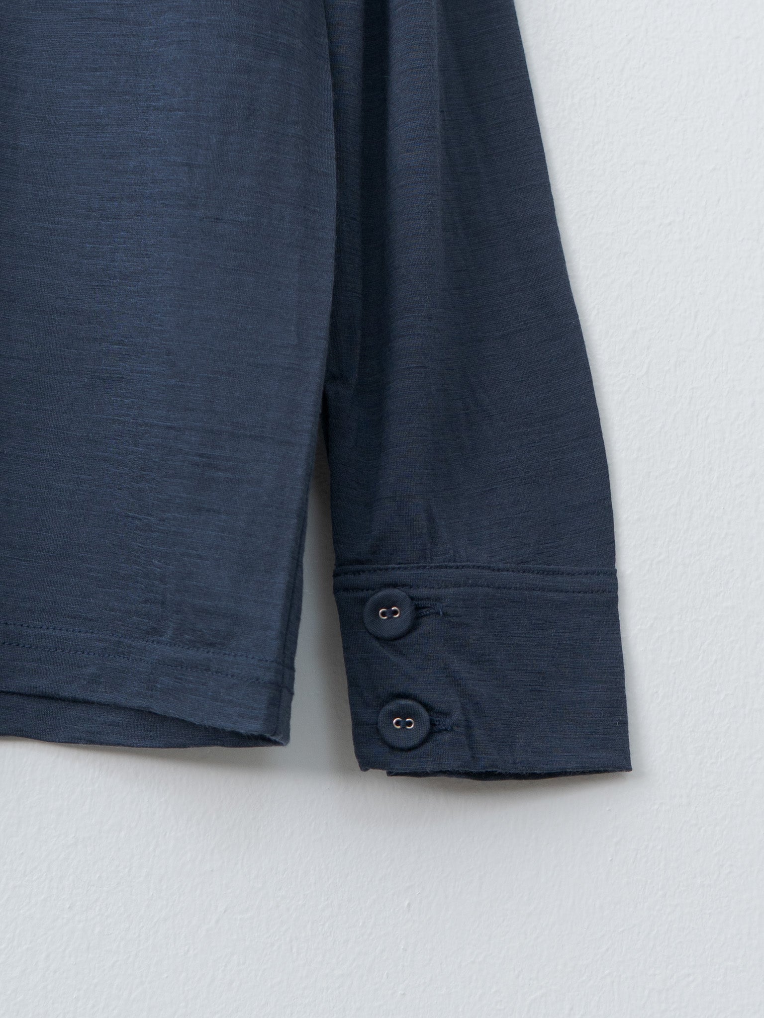 Namu Shop - Babaco Wool Jersey High Neck Pullover - Navy